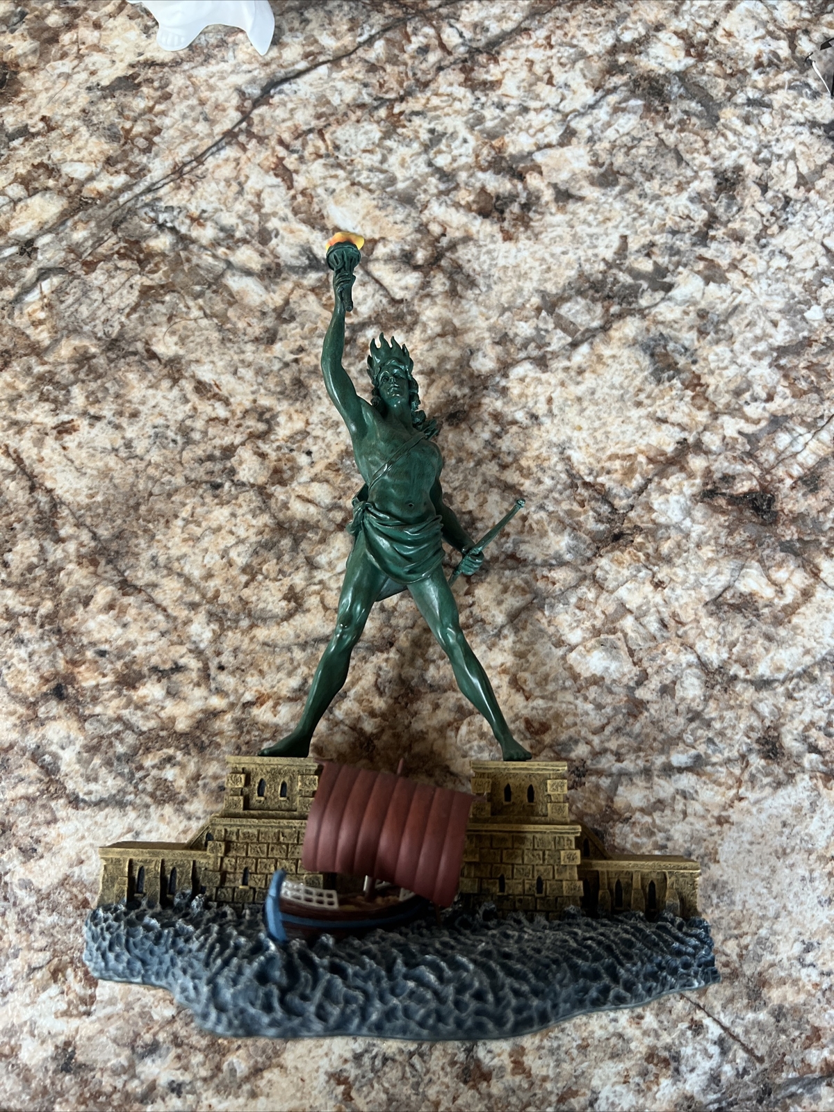 Colossus of Rhodes Greece Cast Resin Figurine by Harbour Lights #661
