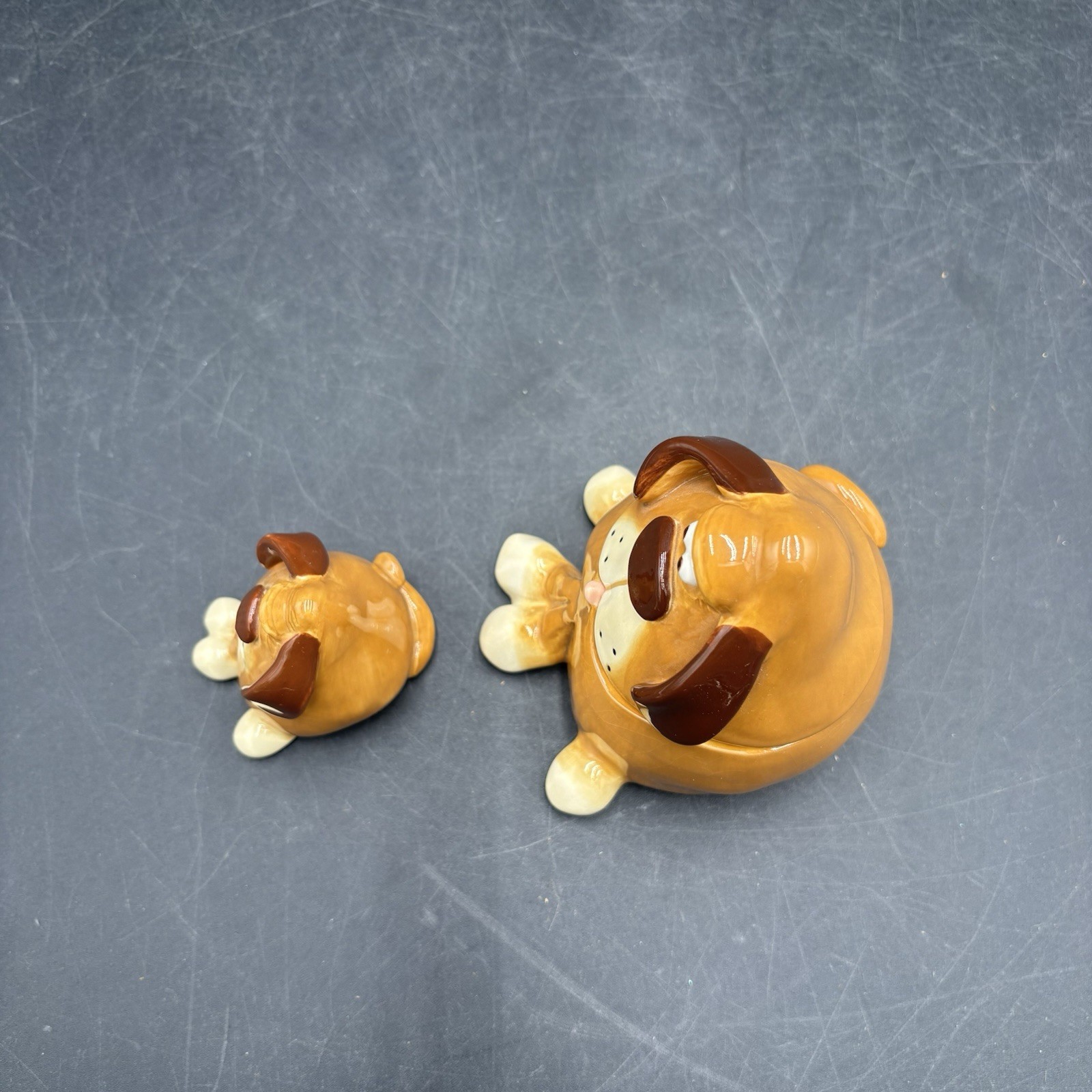 Douglas Russ Berrie Ceramic Whimsical Dog Figurines Trinket Dish Dog Decor