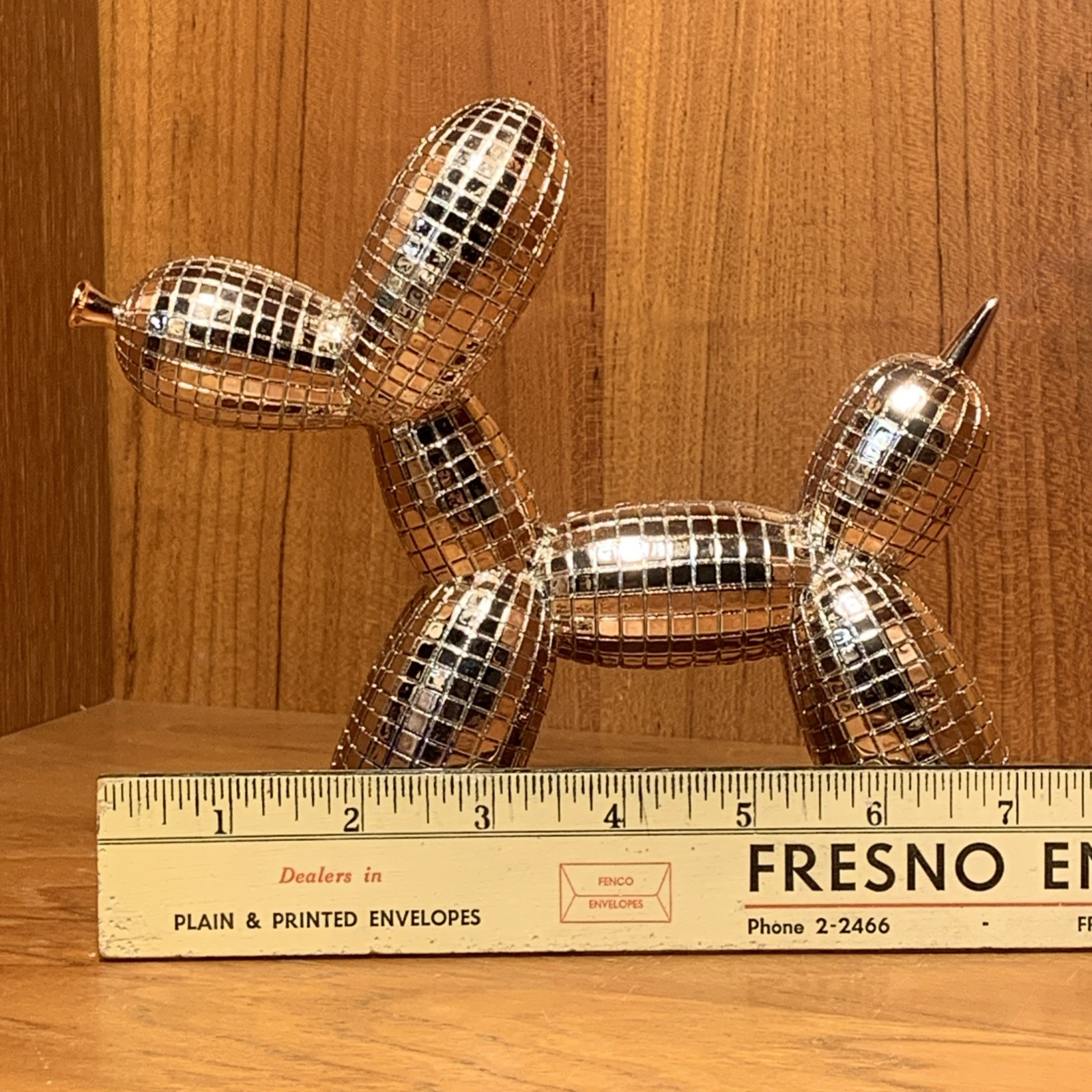 Disco Rose Gold Balloon Dog