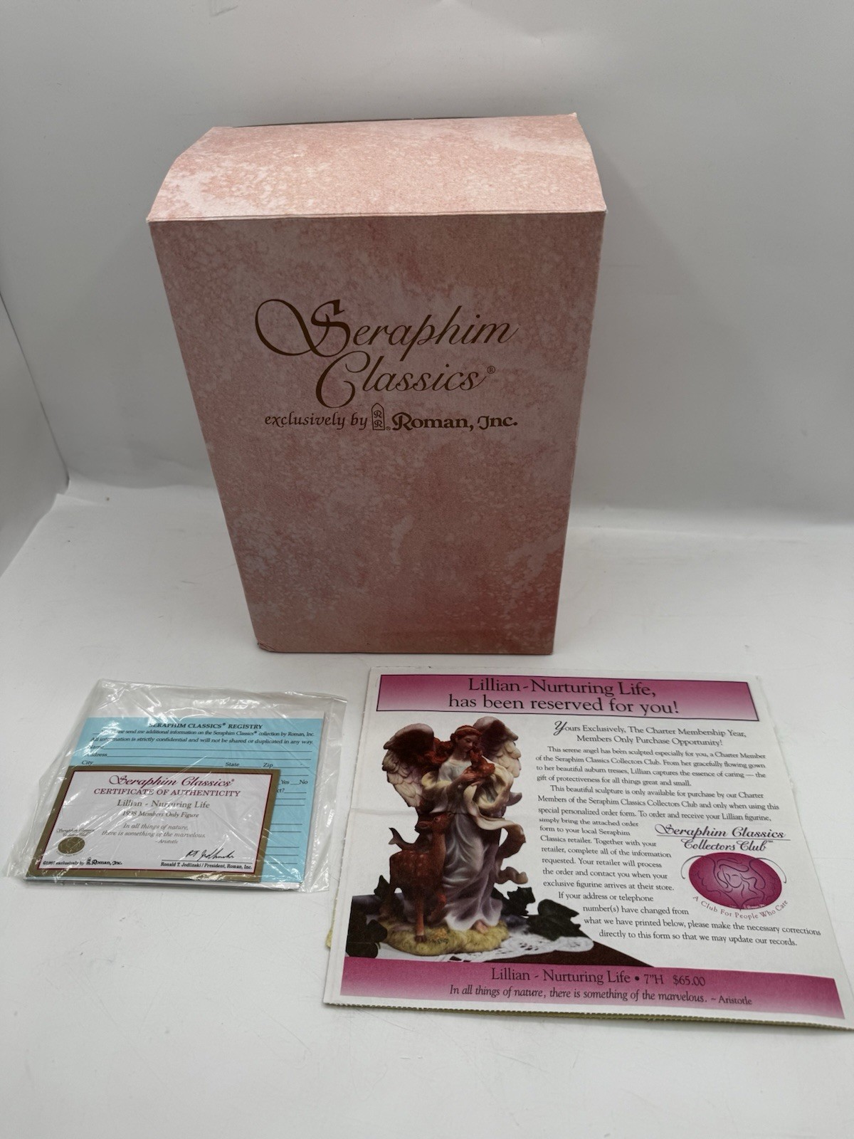 Seraphim Classics Collectors Club Lillian “Nurturing Life” Club Member Only 1998