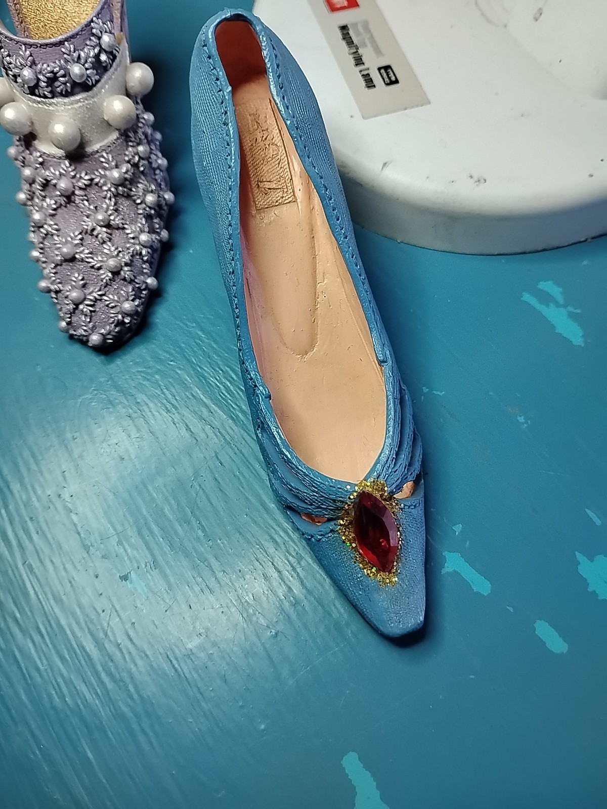 Ceramic Miniature Fancy Designer Shoes-3-4” Each-Fine Details Mini Decor Shoes 3