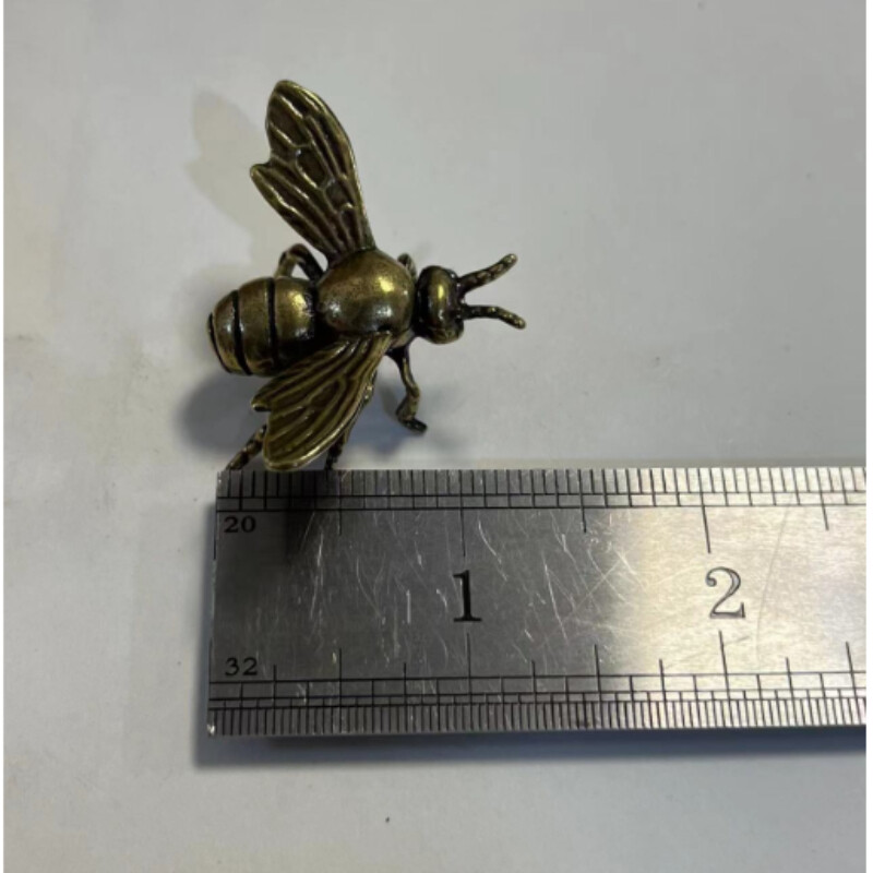1 Pc Brass Bee Statue Animal Statue Toys Home Office Table Decoration Ornament