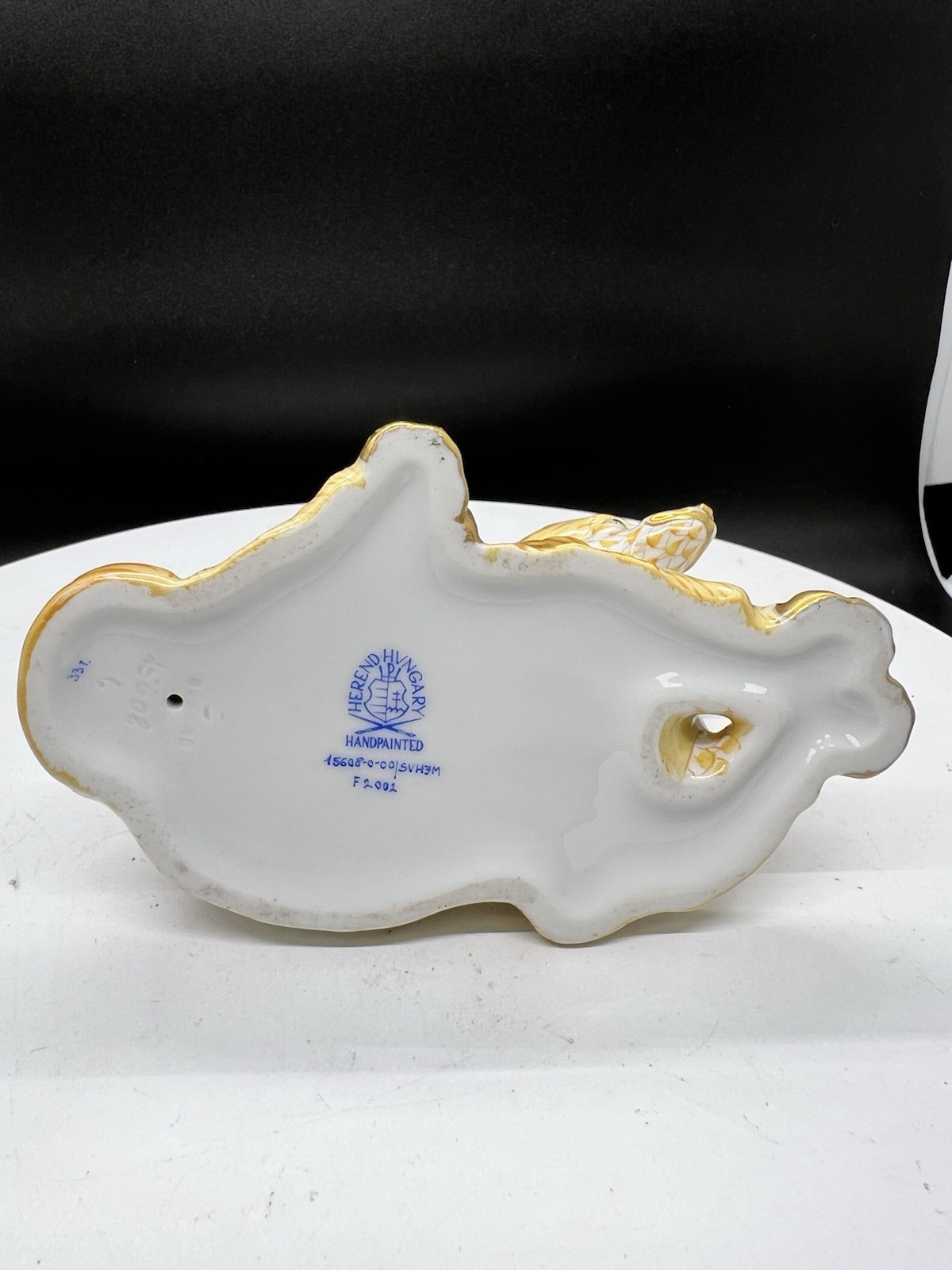 Raspberry Poodle Handcrafted In Hungary Painted w/ 24k Gold Accents Style: F1048