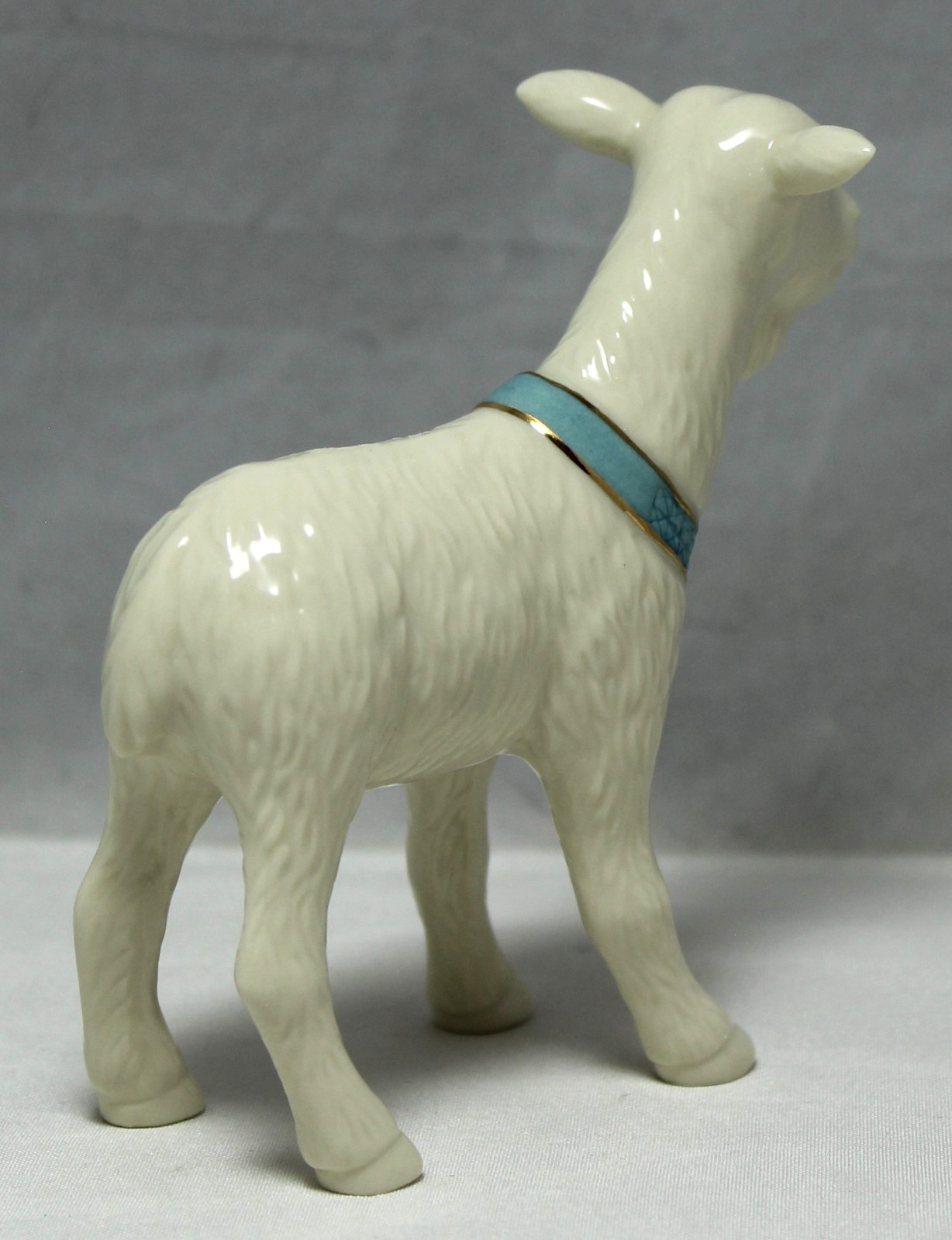 Lenox First Blessing Nativity Goat Figurine Gold/Teal Accents in Box