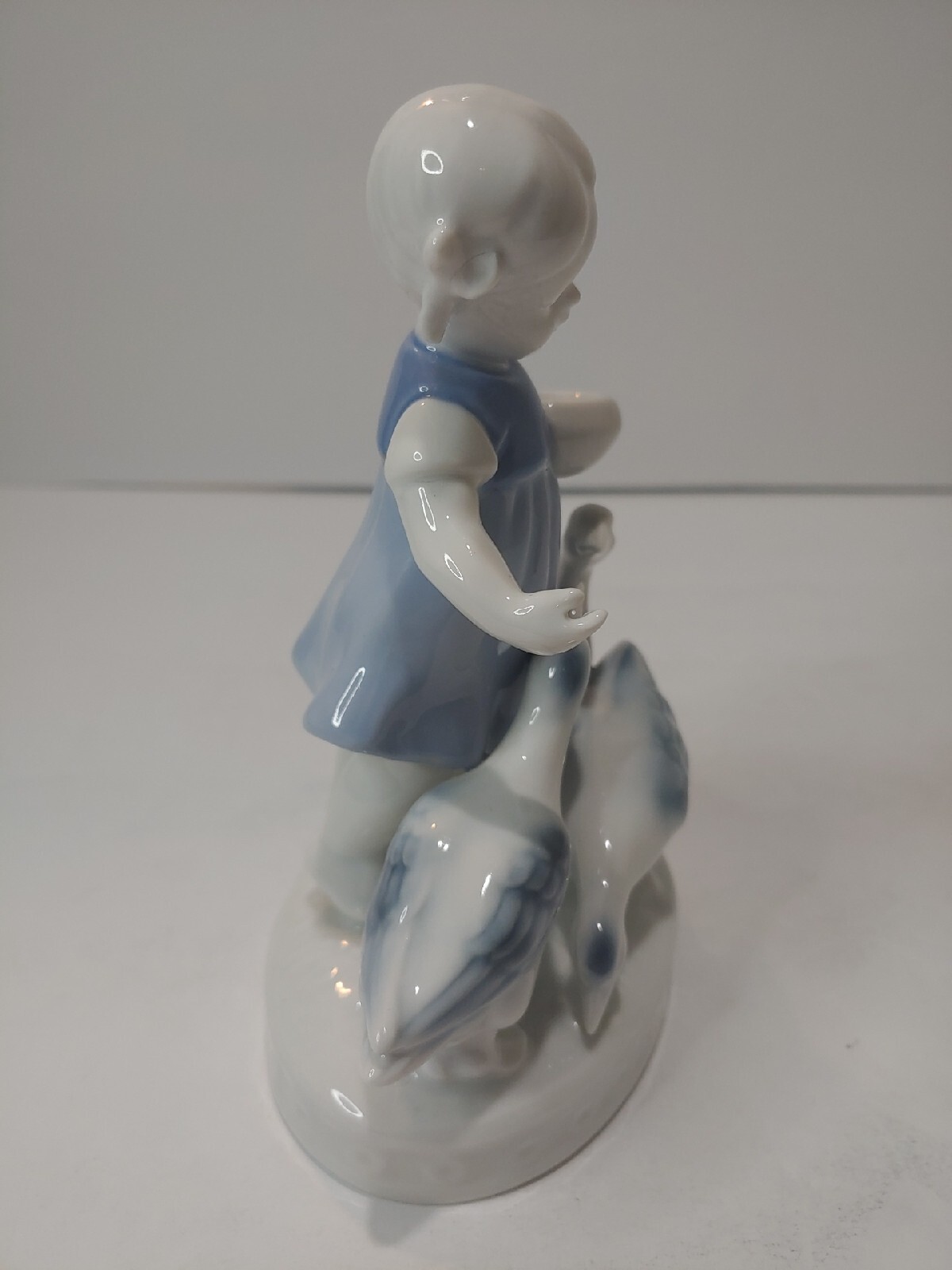 GEROLD PORZELLAN FIGURE 7″ Vintage Girl w/ geese Bavaria West Germany