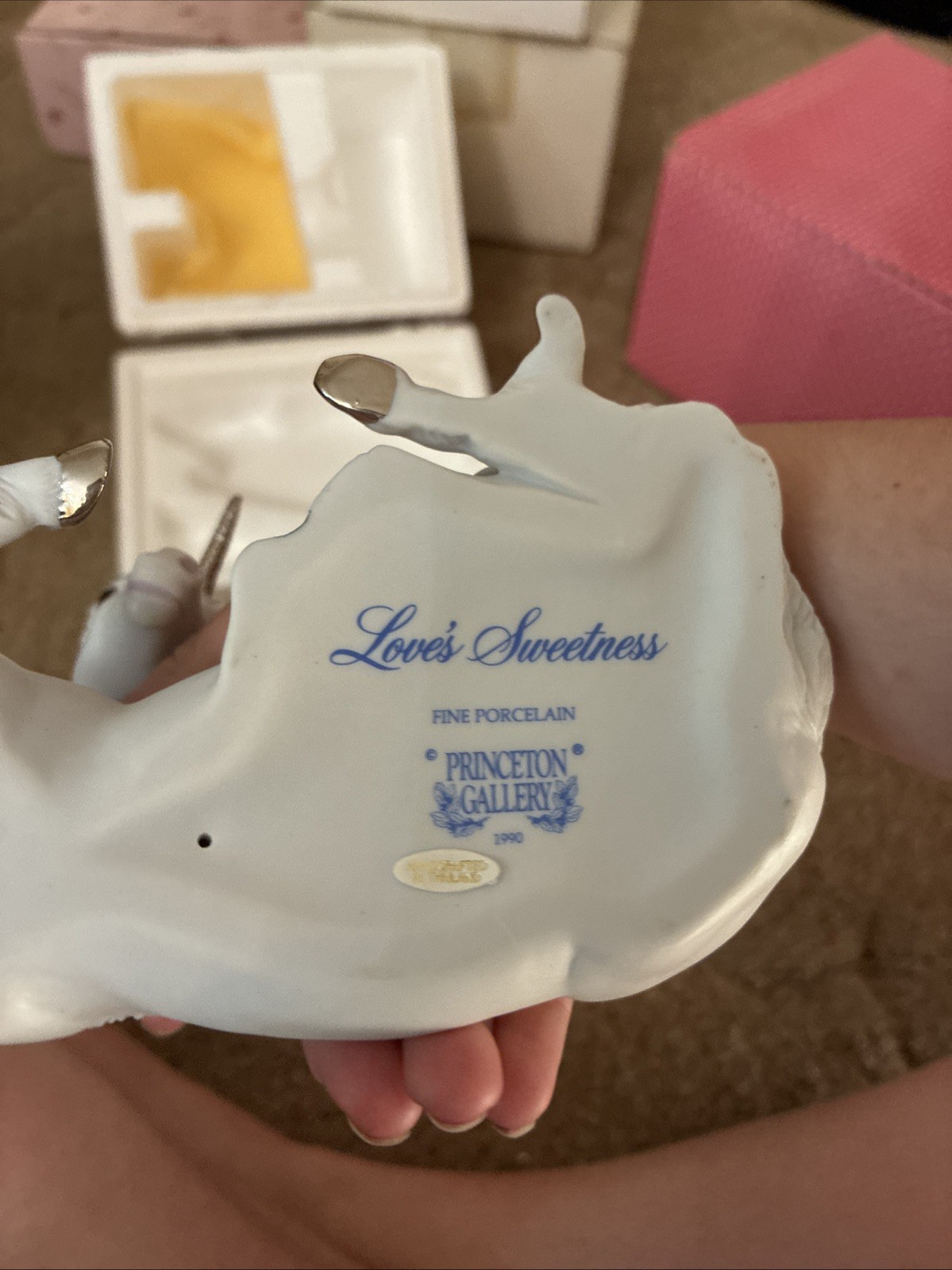 Lenox Princeton Gallery Porcelain Unicorn Figurine 1990 Love’s Sweetness