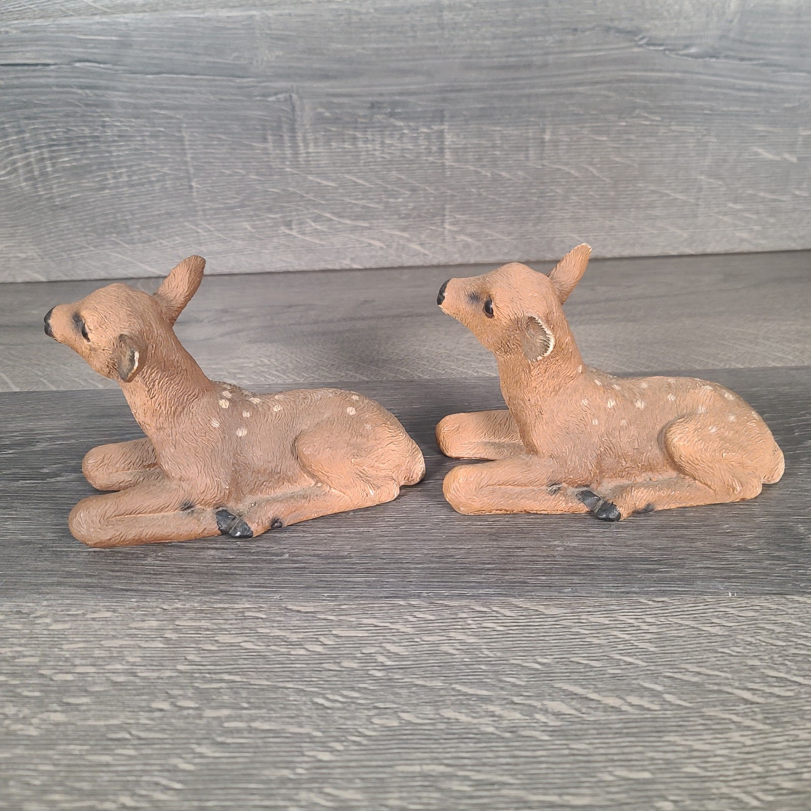 Vintage Homco Deer Family 1985 Lot of 3 Doe and 2 Fawns