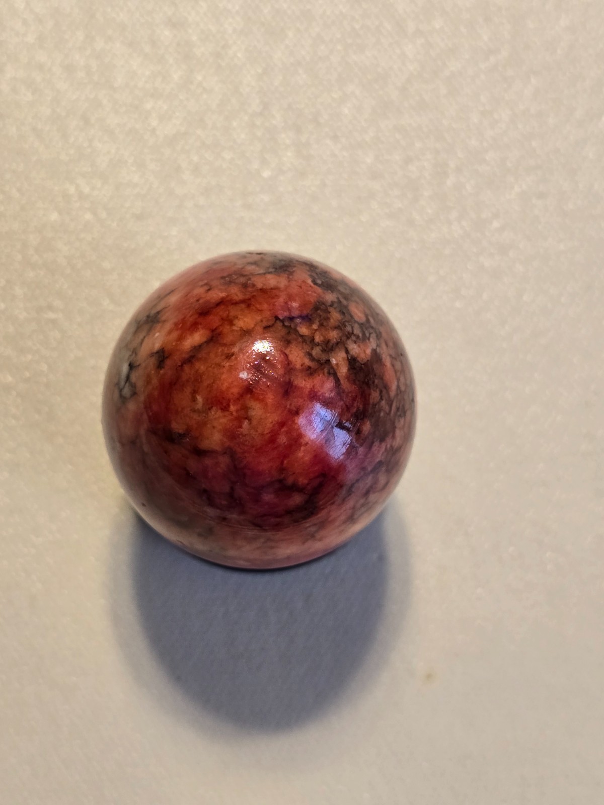 Alabaster Marbleized Collectible Egg Ester Decor w/ Stand