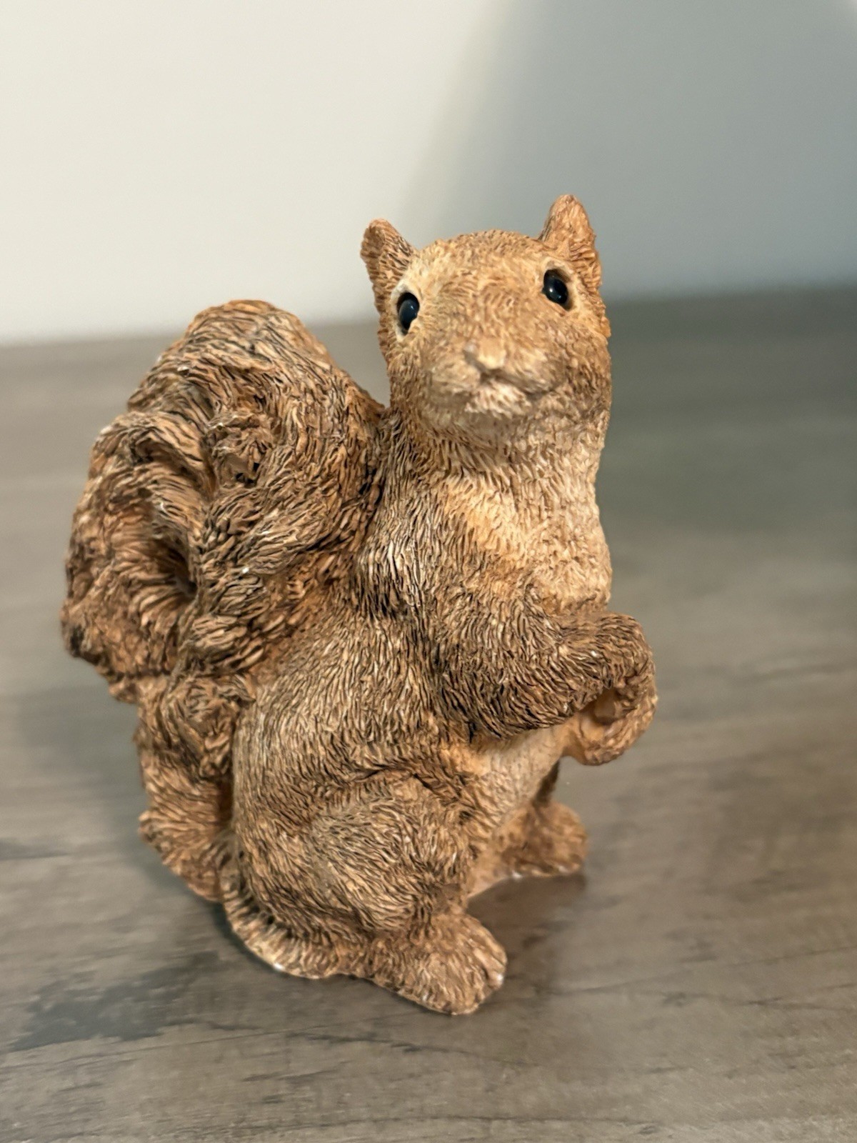 Stone Critters SQUIRREL Figurine. 4” Goblincore Woodland Animal