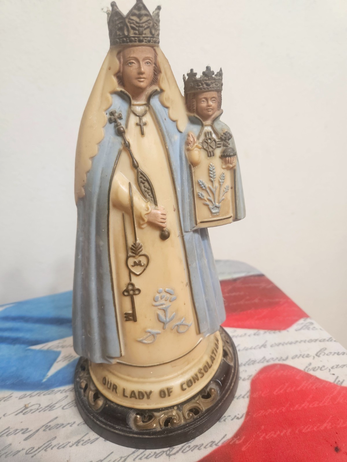 Vintage Hartland Our Lady Of Consolation Statue Toledo Ohio Neumann Bros 9″