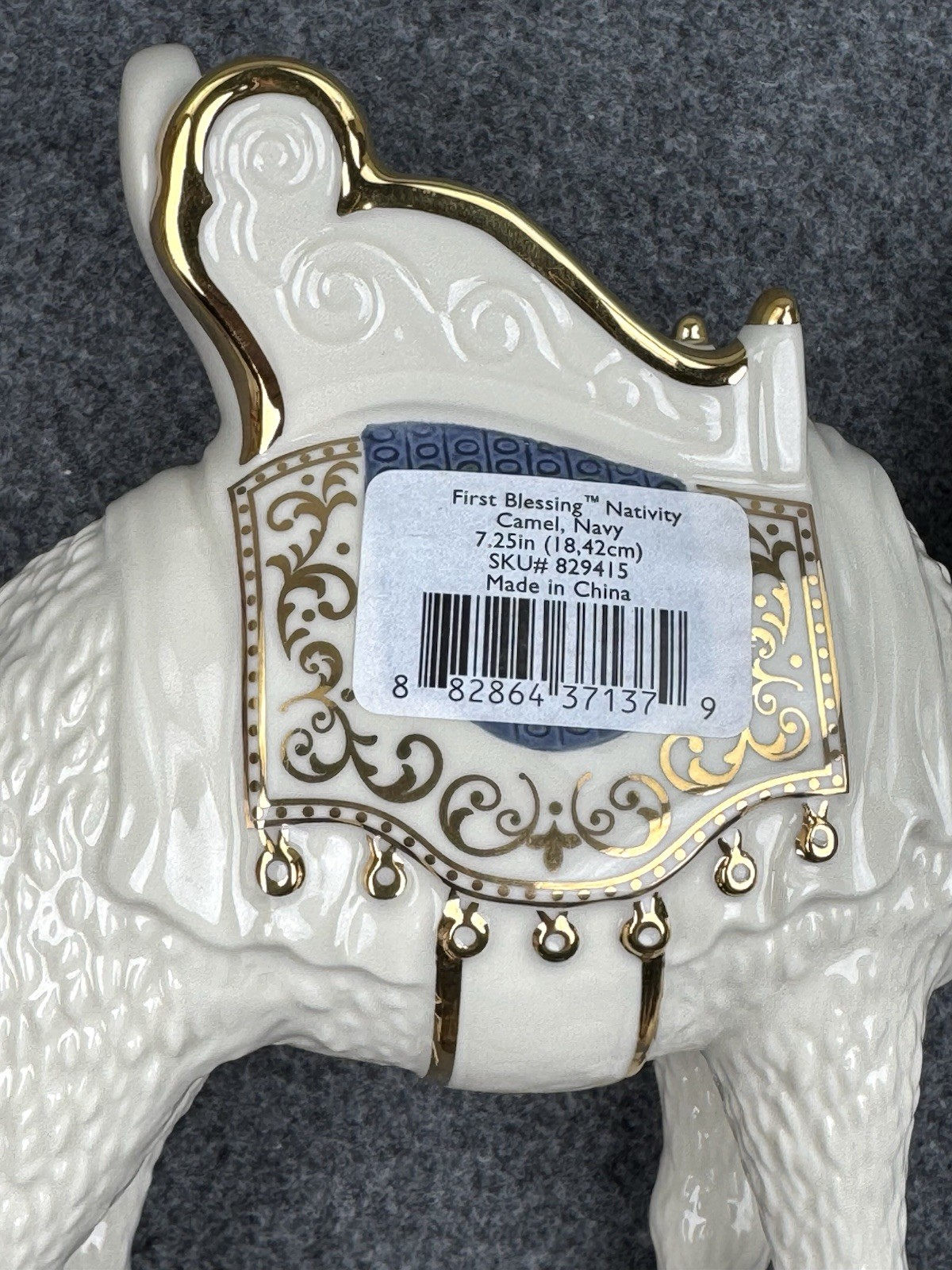 Lenox First Blessing Nativity Standing Camel Navy Blue Saddle MIB