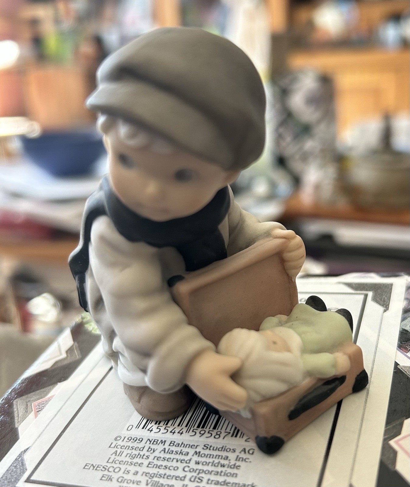 Kim Anderson’s 538434 Boy With Baby Porcelain Best Figurine