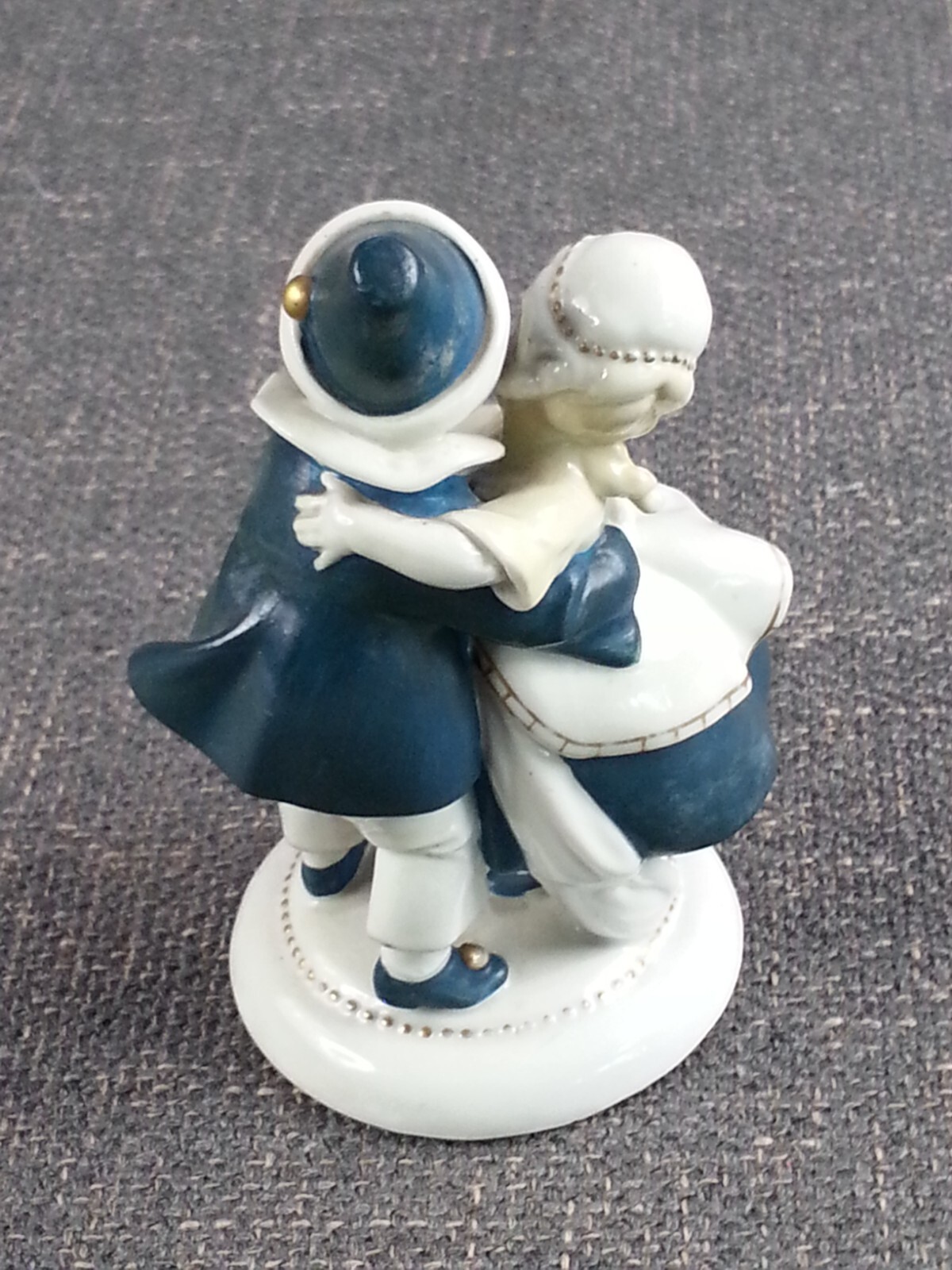 Antique Katzhutte Thuringia Children Dancing 6 Inch Porcelain Figurine