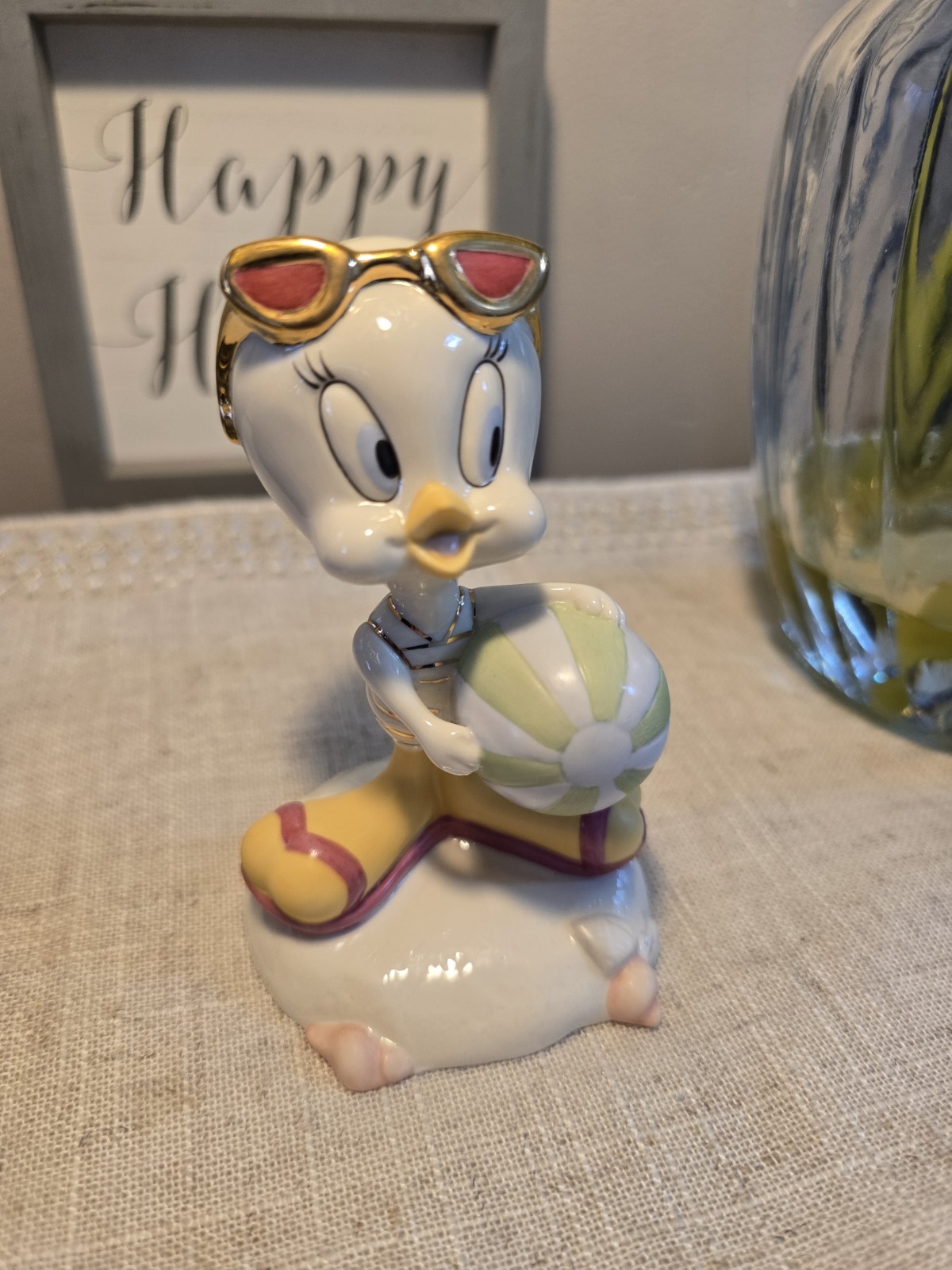 4″ Lenox “SUN ‘N FUN TWEETY” Figurine Looney Tunes Beach Tweety Bird Warner Bros