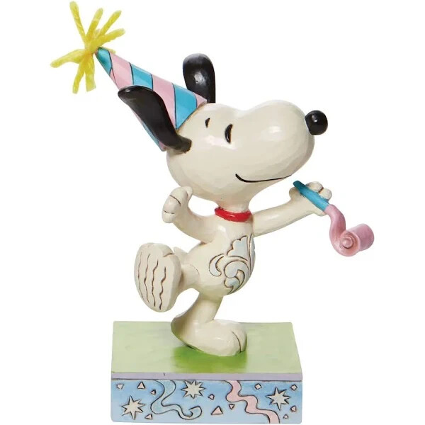 Jim Shore Peanuts SNOOPY AND WOODSTOCK BIRTHDAY FIGURINE-PARTY ANIMAL 6010116
