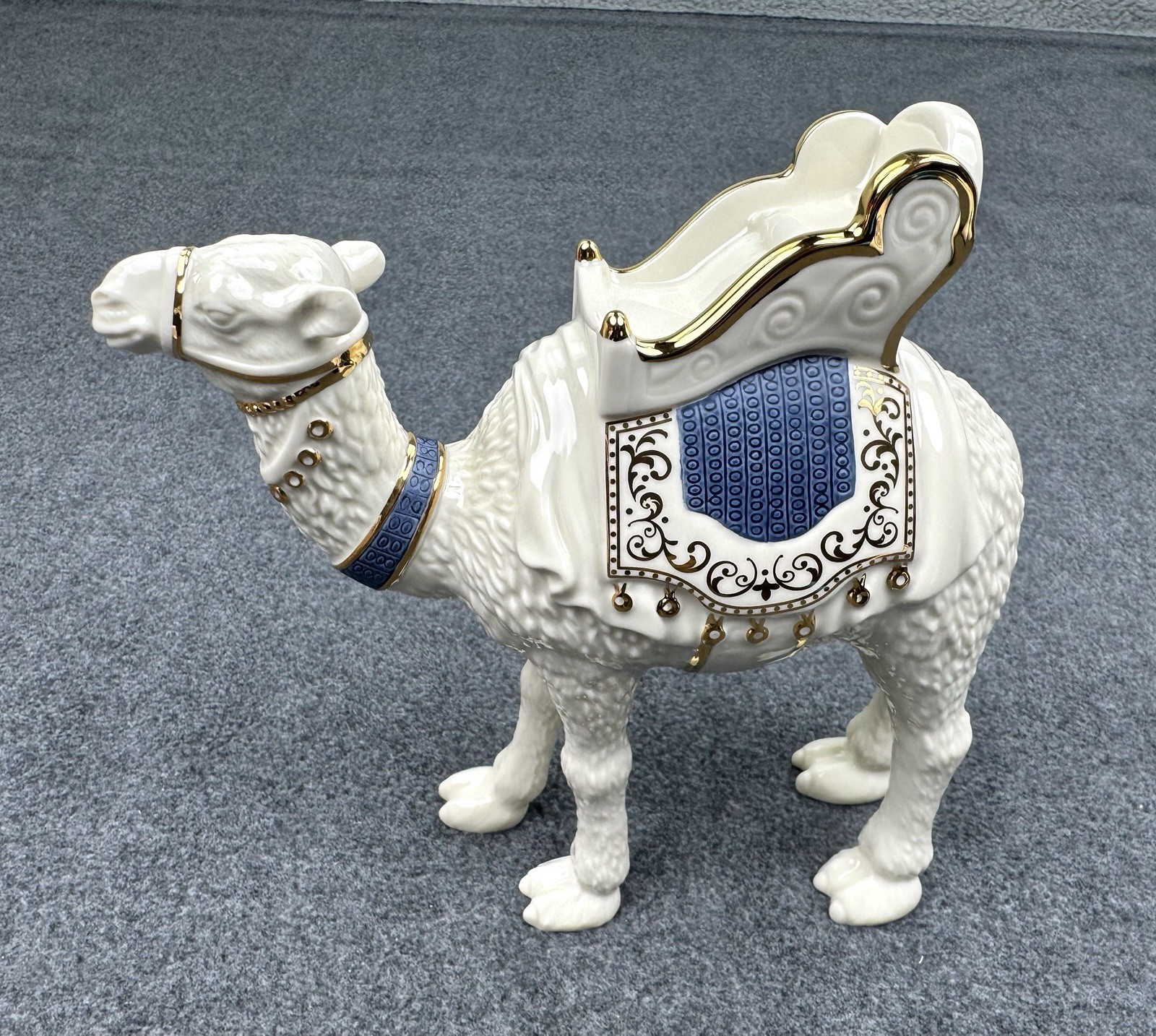 Lenox First Blessing Nativity Standing Camel Navy Blue Saddle MIB
