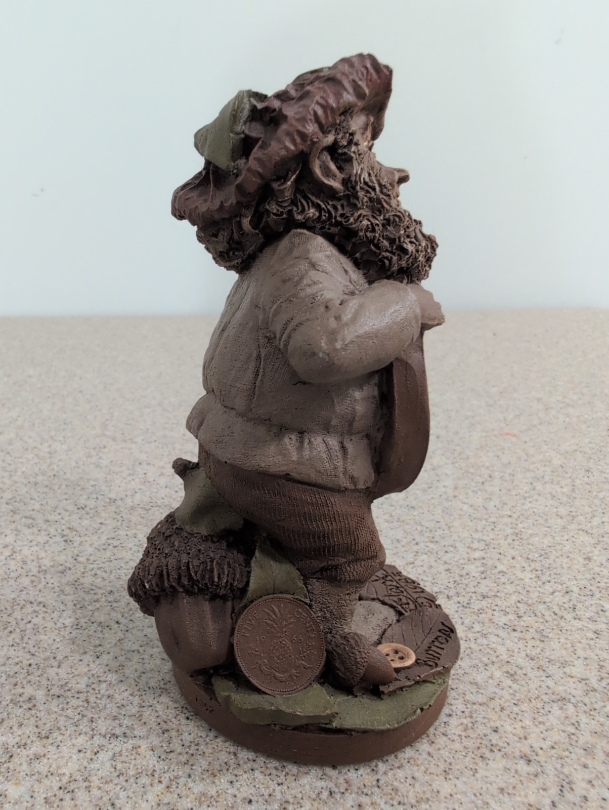 Tom Clark Button Gnome Man Figurine Sculpture 1985, Vintage Cairn