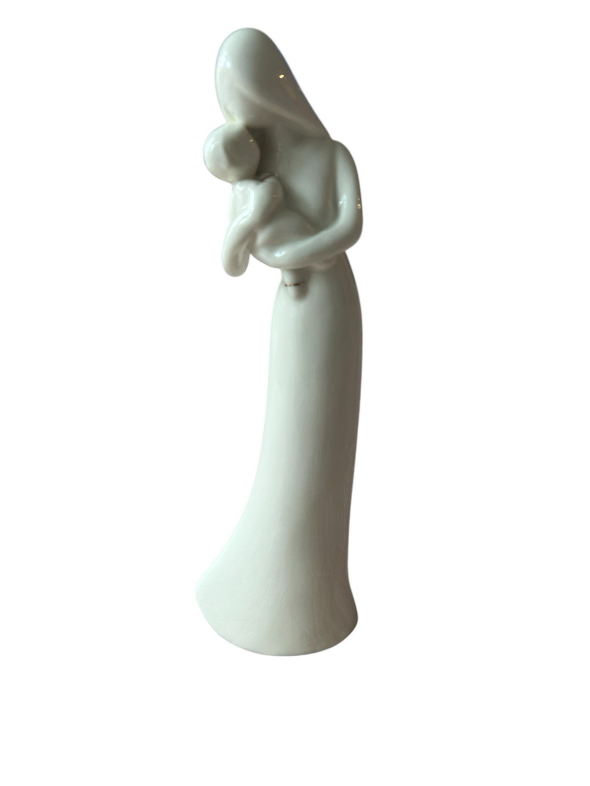 Mother and Child, White, faceless (Madonna) Ceramic