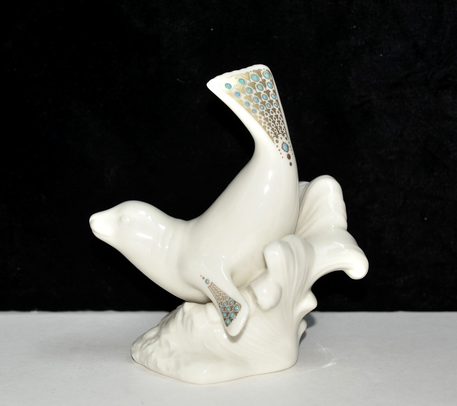 Lenox China Jewels Collection * SEAL ON WAVES * Figurine, 1993, 5 5/8″, MINT!