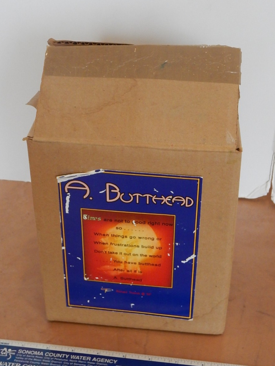 RARE UNUSUAL – A. BUTTHEAD VINYL FIGURE , FANTASY CARTOON CHARACTER STATUE, NOS