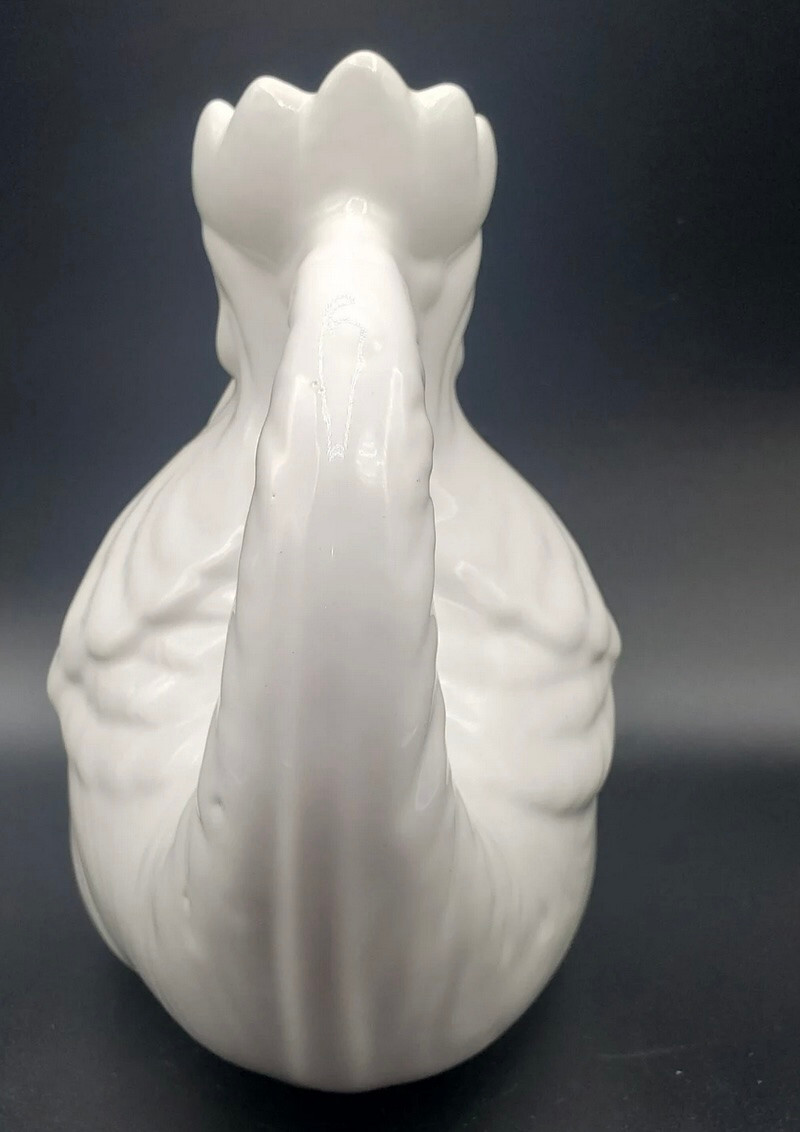 White Rooster ceramic pitcher 7.5 in.—by Jay Willfred, Andrea Sadek Portugal 🐓
