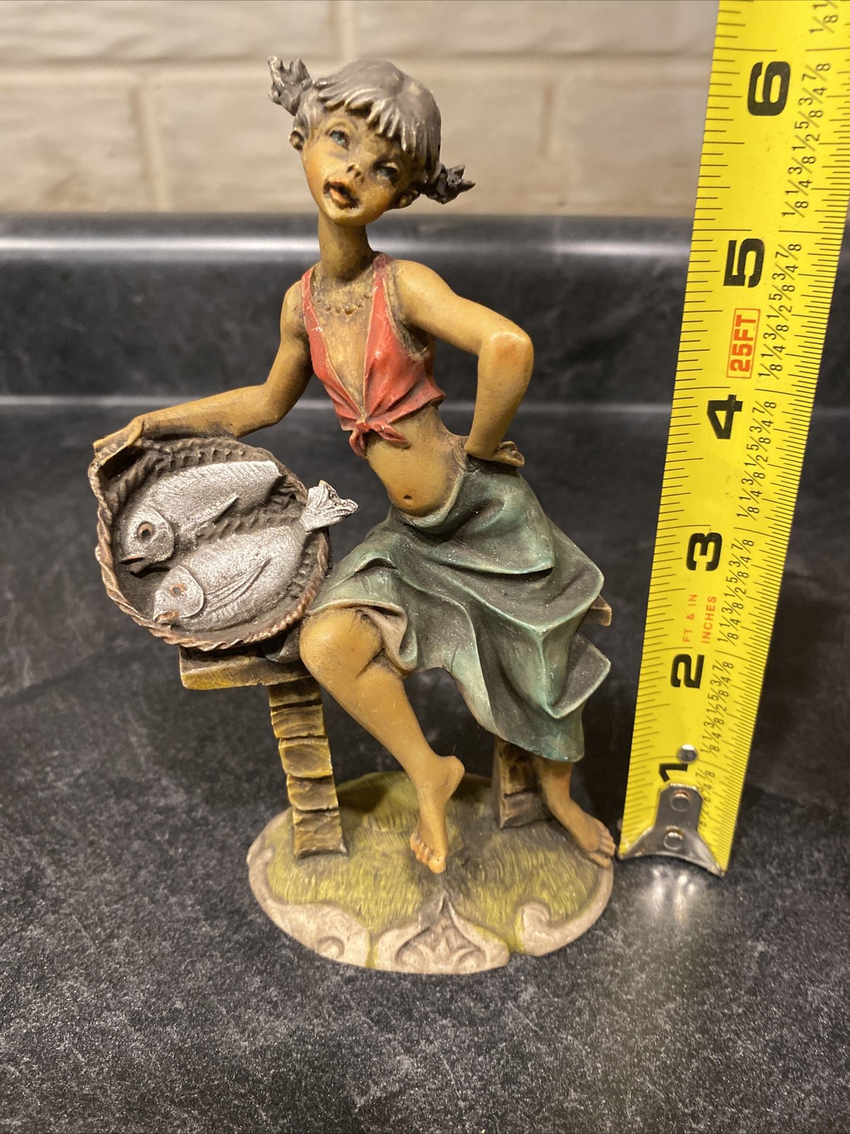 Lot Of 9 Various Vintage Mid Century Fontanini Resin Figurines Depose Italy~Look
