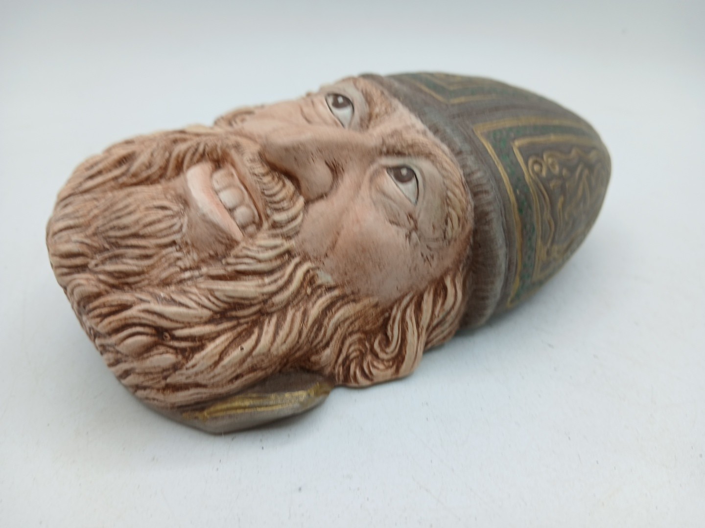 Vintage Hanging Chalkware Viking Figure Character Bokosky 1980