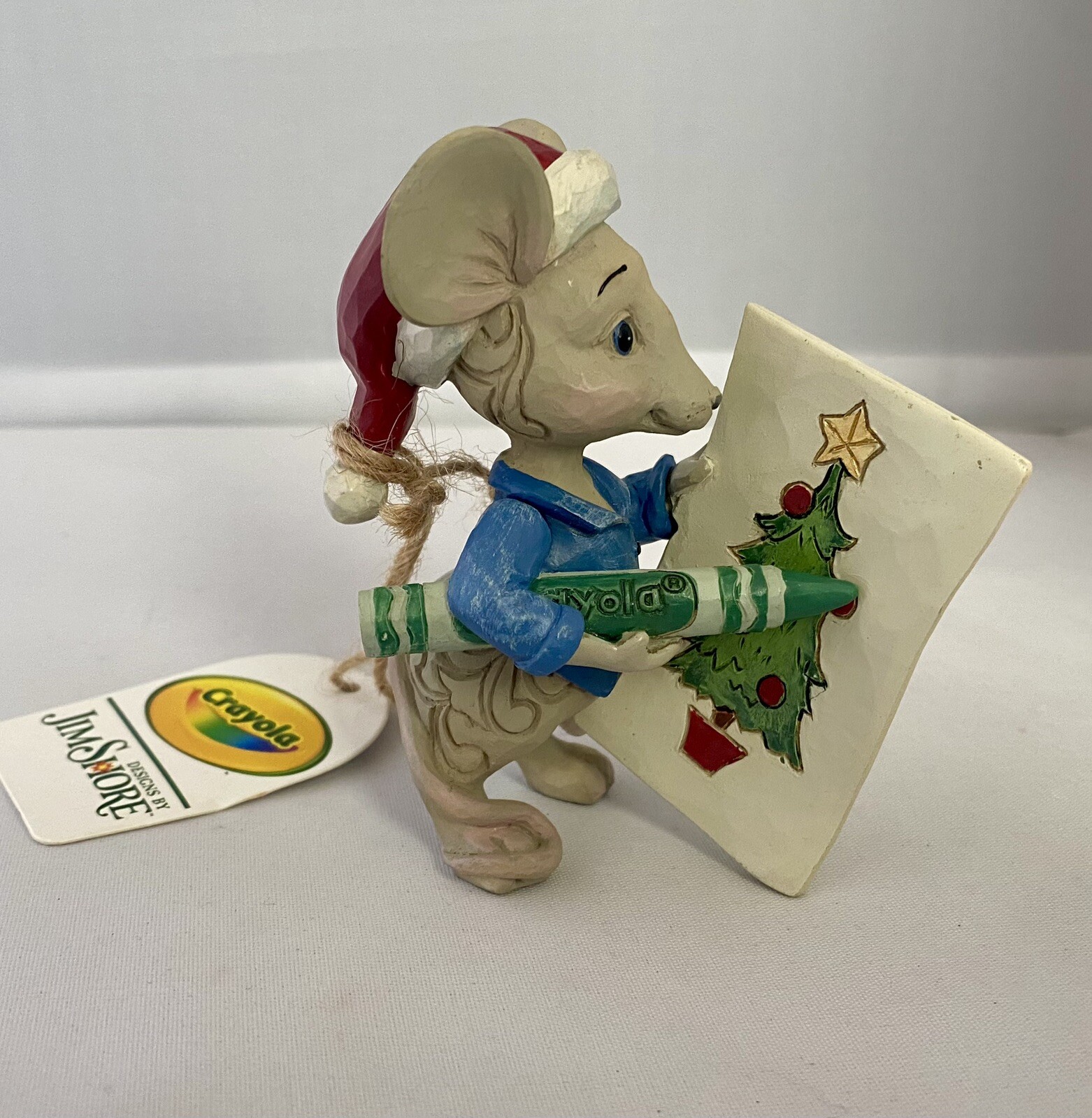 Jim Shore Crayola Crayon Christmas Mouse Mini Figurine 6009137 with tag 2021