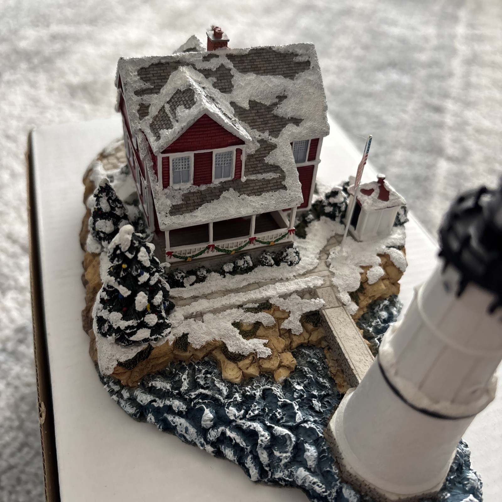 Harry Hine Rock Island New York Lighthouse Figurine Limited Edition Signed