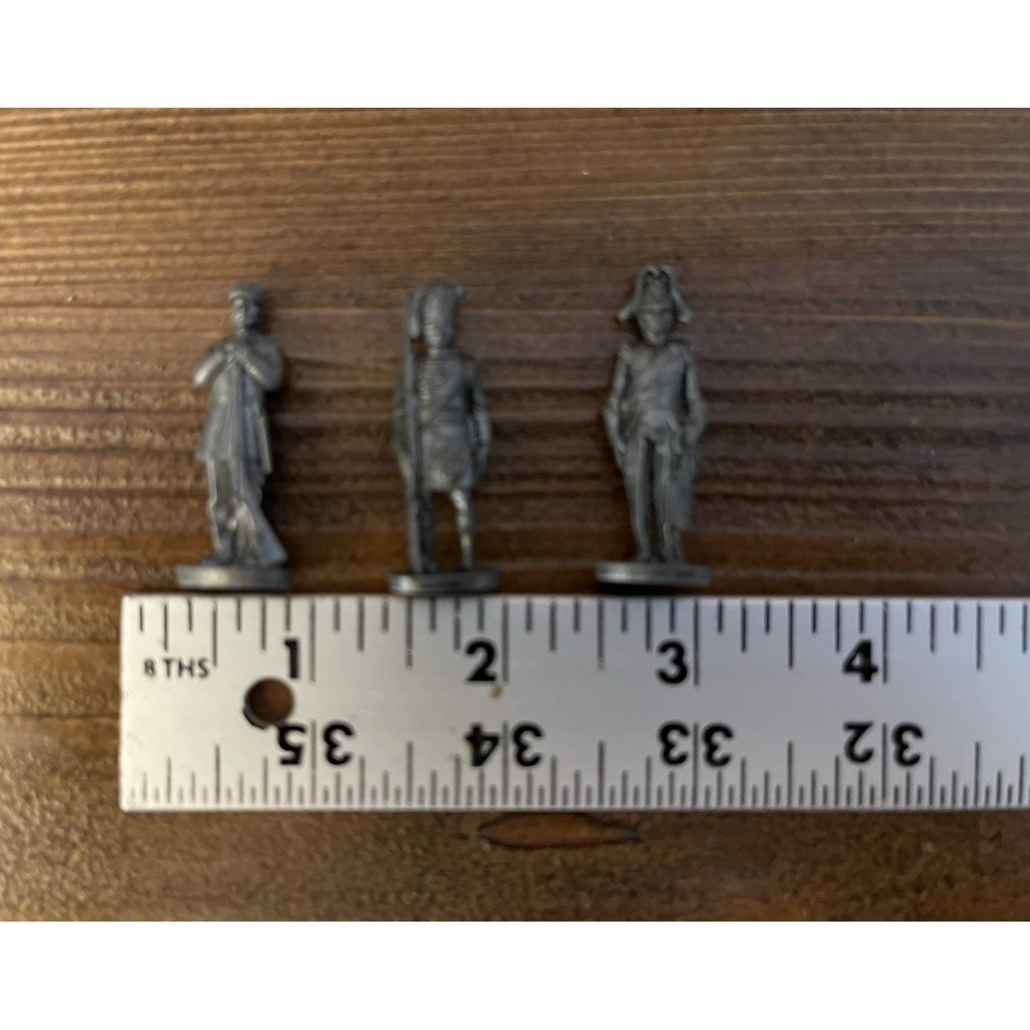 Vintage Cast Metal Miniature Historical Figurines Approx 1.5″ Tall – Lot of 3