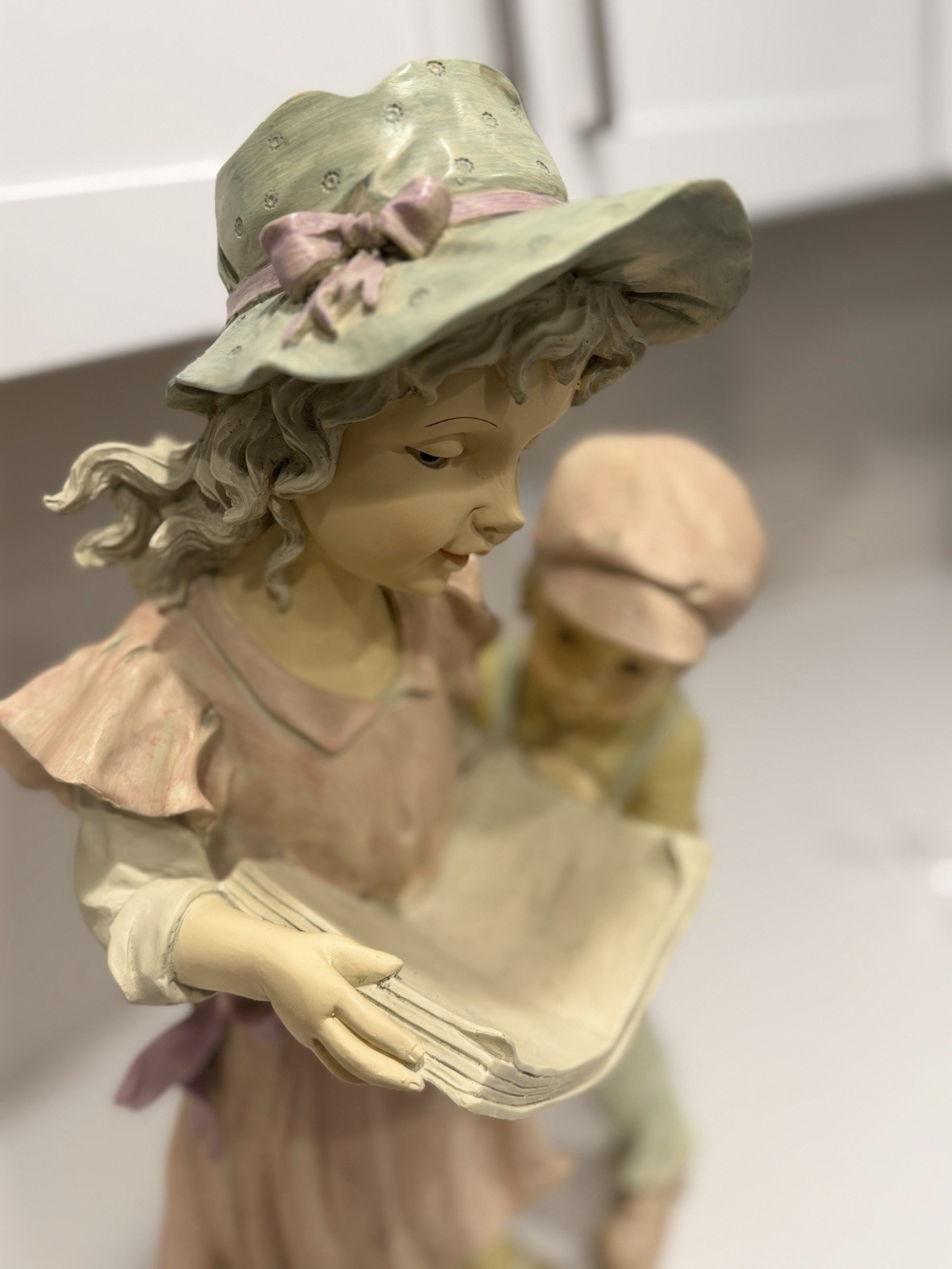 “Storytime” Children Statue – 23″ Girl and Boy Reading Book Garden Decor