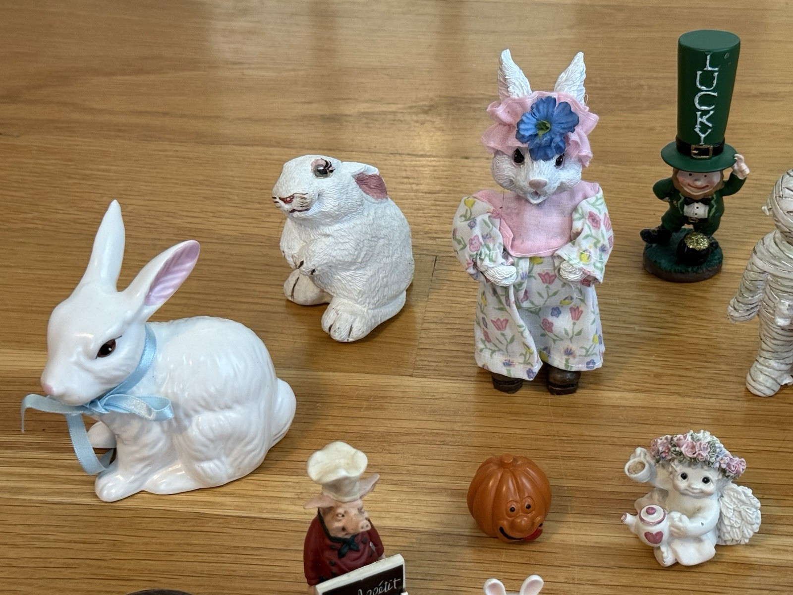 MINIATURE FIGURINES LOT Mini Figurine Lot Animals Fox Rabbit Ladybug Train Mixed