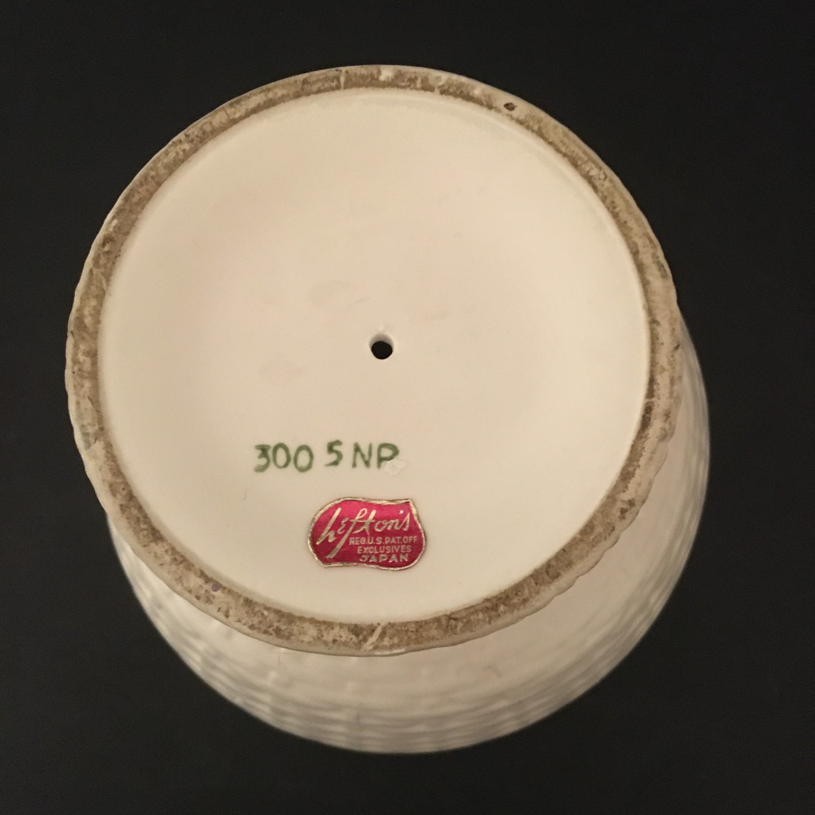 Lefton Vintage 2 Piece Ceramic Easter Eggs in Woven Pedestal Basket Candy Dish