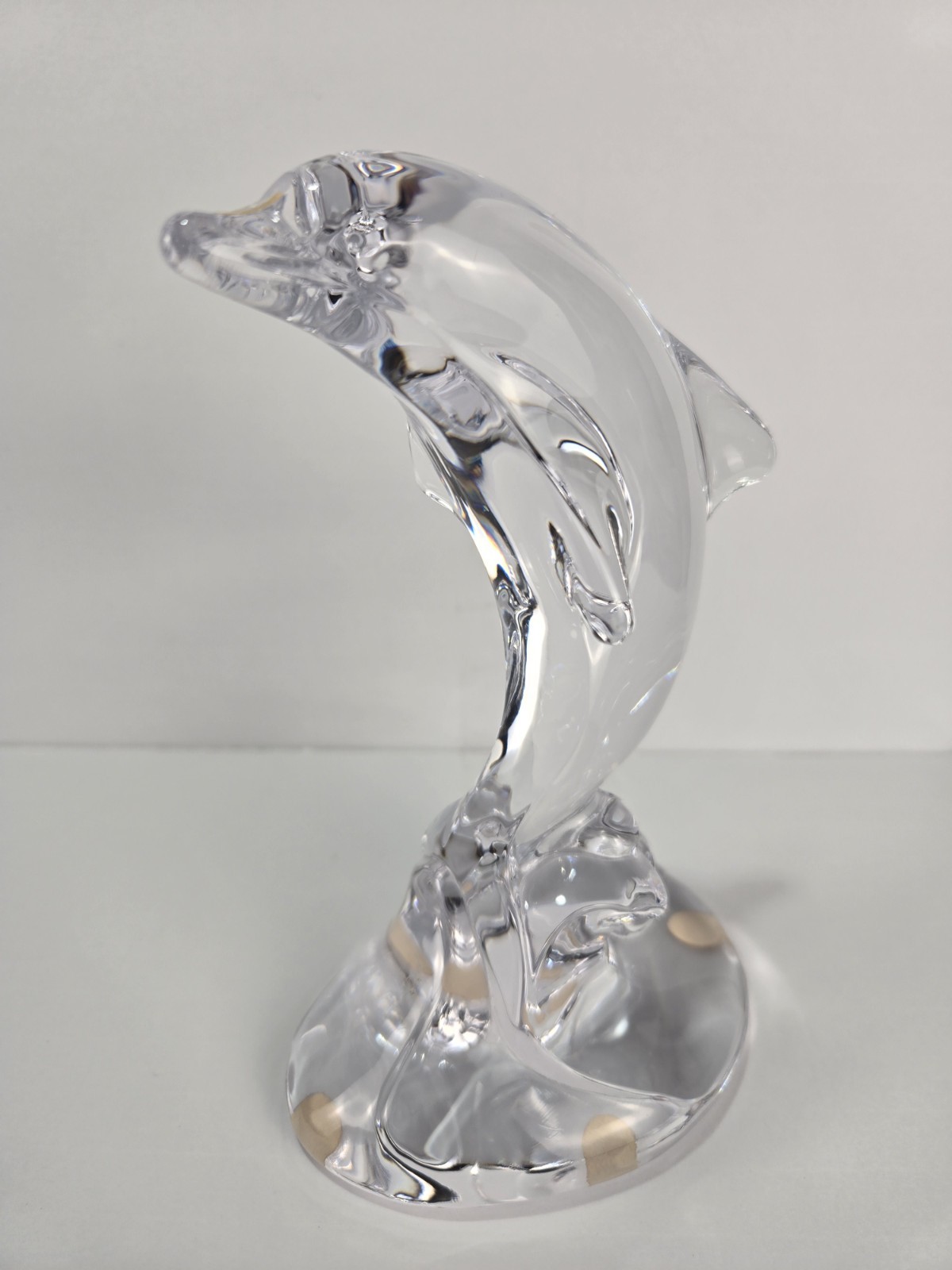 Vinatge Dolphin Cristal Sevres Made In France 7” Inches Sculpture