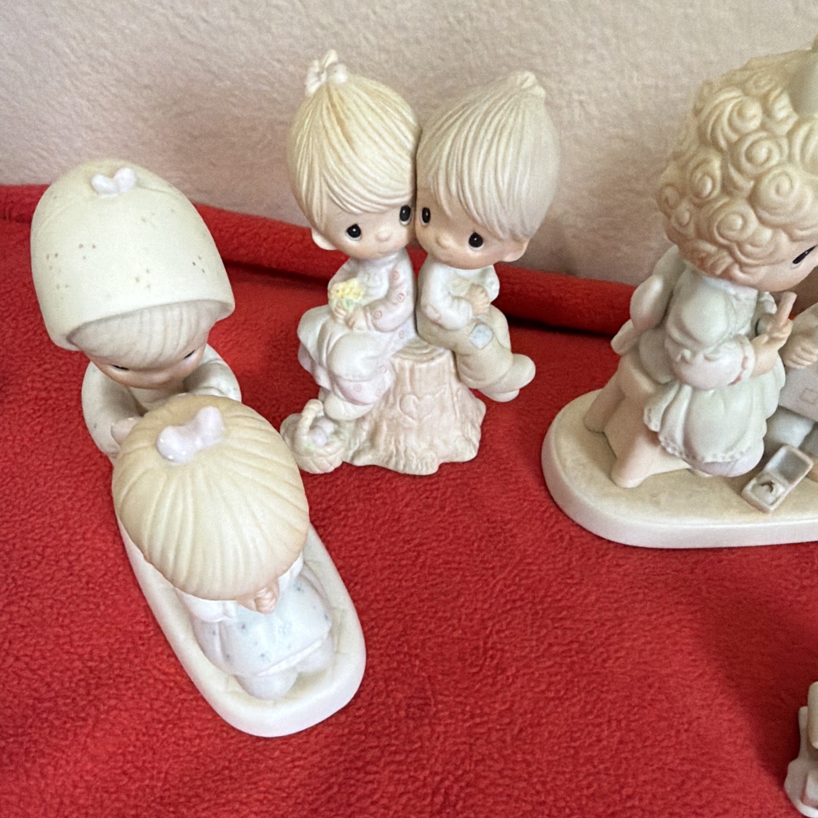 Enesco Precious Moments Porcelain Figurine Lot of 8 Angel People Multicolor