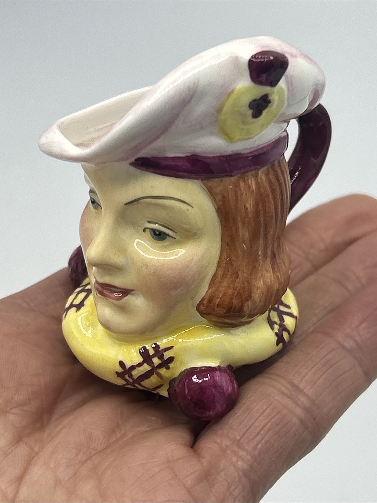 Antique 1910 Radnor England Toby Mini Mug 2.5″