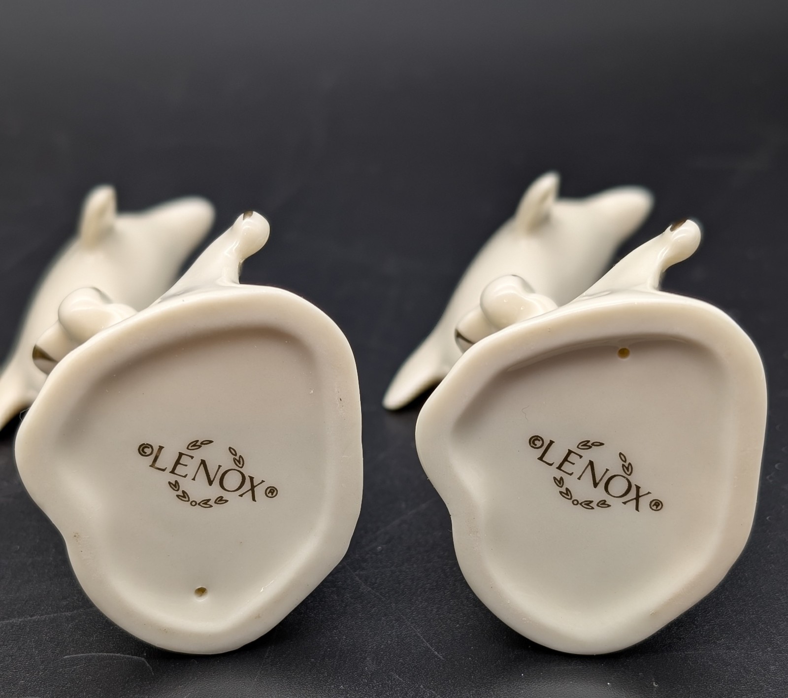Vintage Lenox Dolphins Figurines Treasury Collection 24K Gold Accents Circa 1997