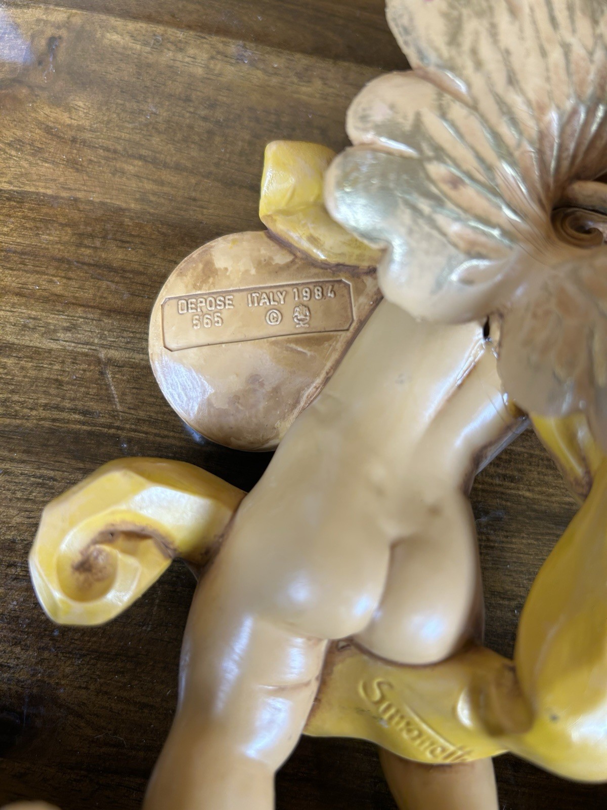 Lot of 3 Vintage Cherubs Angels Playing by Simonetti Depose Italy Large