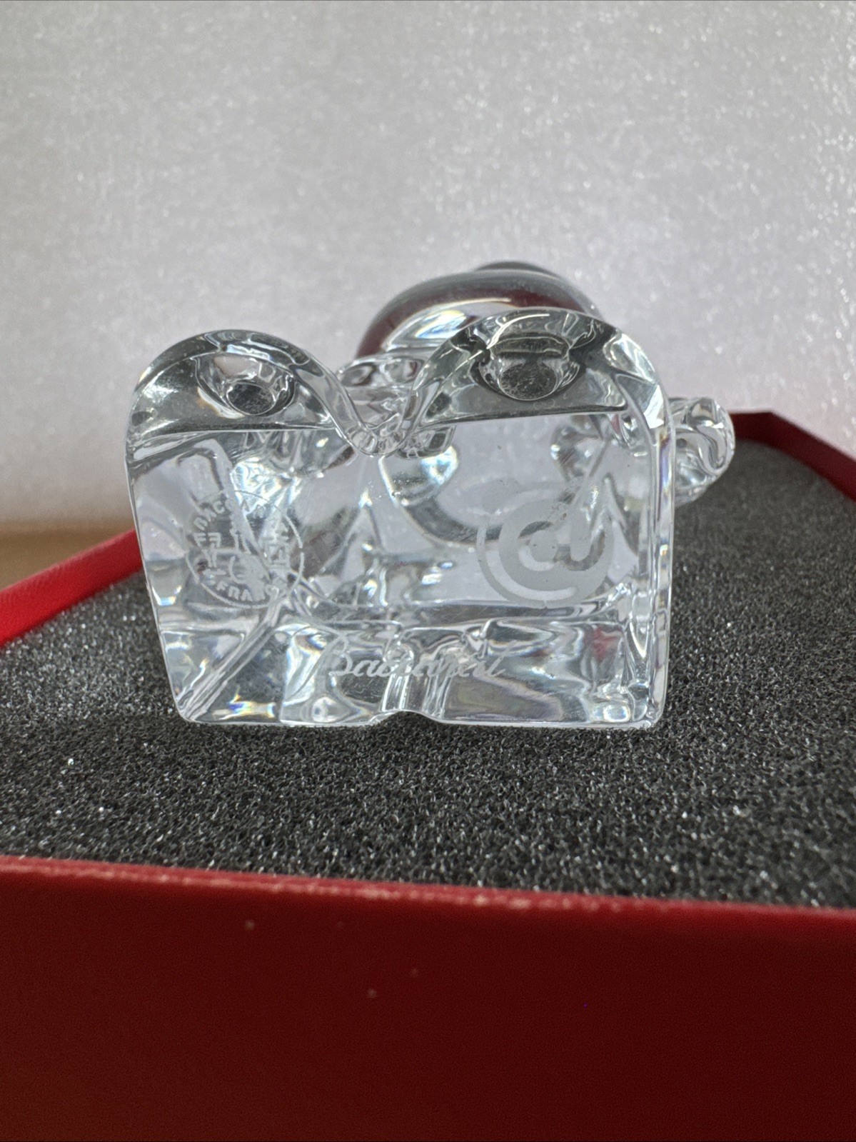 *Open Box* 2019 Baccarat BearBrick Clear Crystal Figurine Medicom Toy