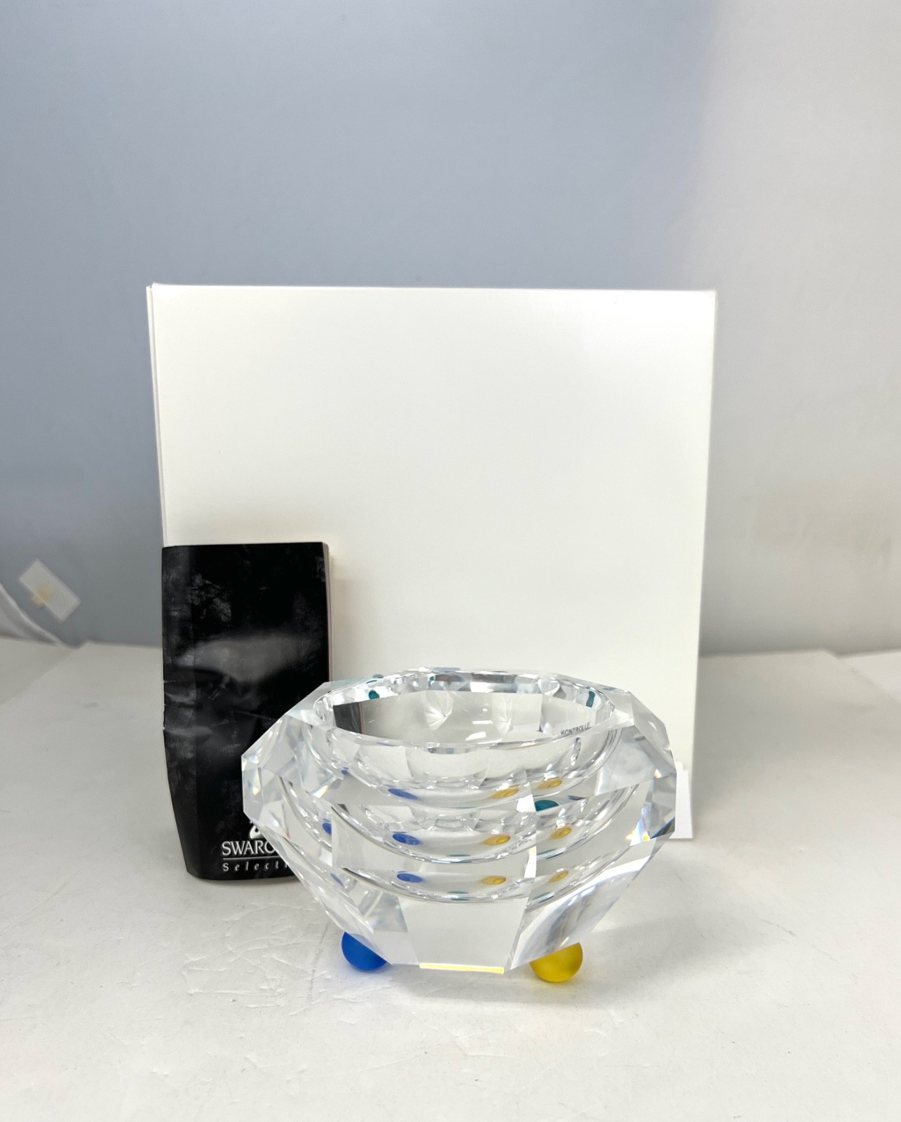 Swarovski Crystal Colorado Bowl Joel Desgrippes 168082 MIB SIGNED BY DESIGNER