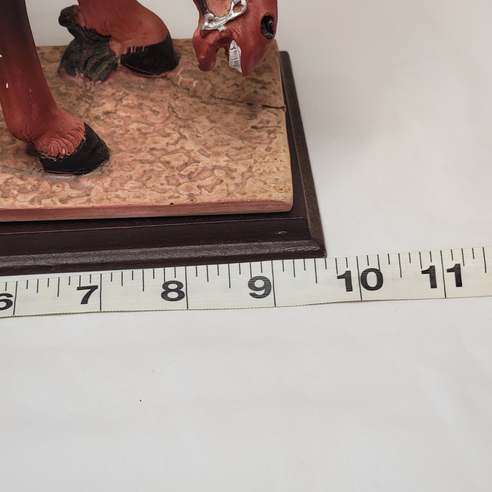 Western Rodeo COWBOY Bucking Bronco Red Horse Figure Statue Decoration