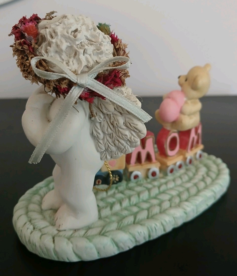 Vintage Dreamsicles “On The Right Track” 2000 Figurine 11580 Signed White Multi