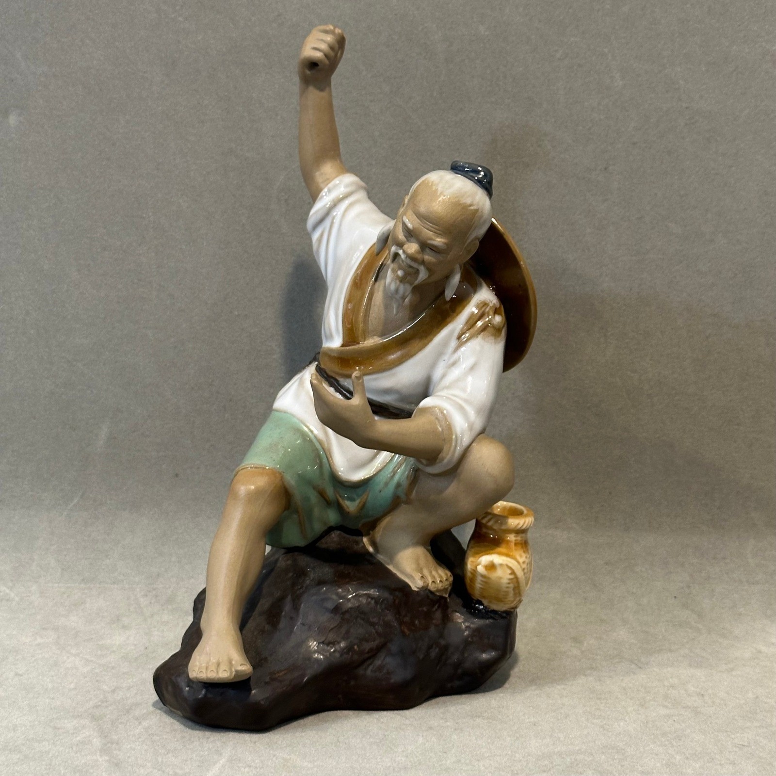 Chinese Fisherman Wise Man Porcelain Figurine