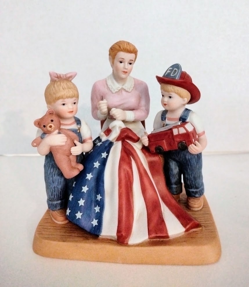 Home Interior Denim Days 15357-04 “Sweet Land Of Liberty ” Figurine 2004