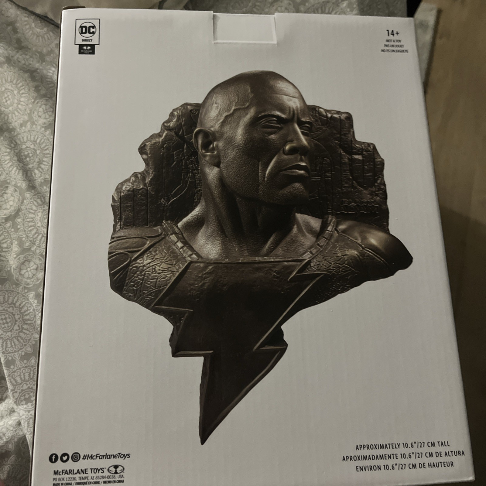 Black Adam 3D Wall Art DC Comic Universe Direct Icons McFarlane Toys 10.6”
