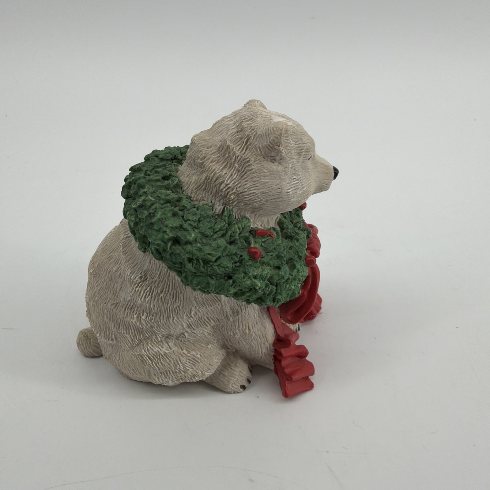 Tom Rubel Silver Deer White Bear Figurine Christmas Animals Vintage 1990 4”