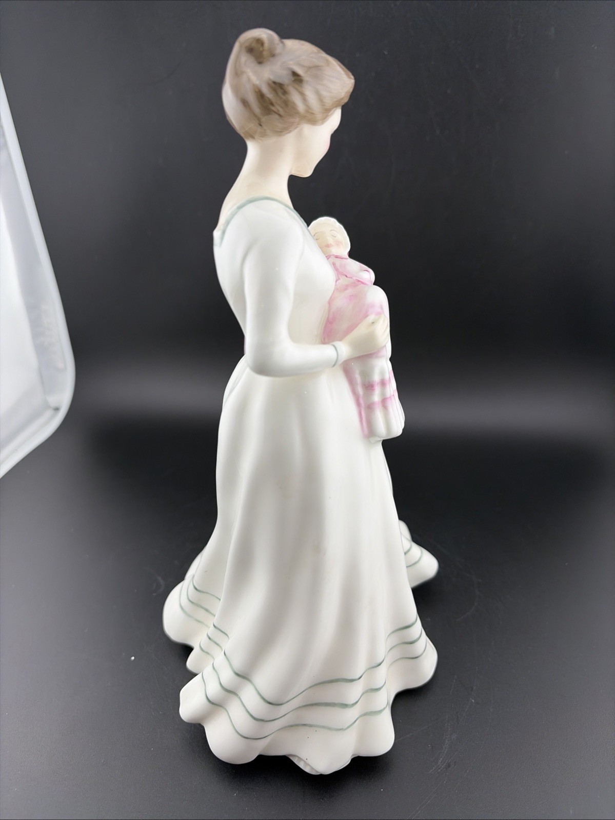 Royal Doulton Figure “Christening Day” HN 3211 Blue Baby Mother 8.5” Tall Xcell