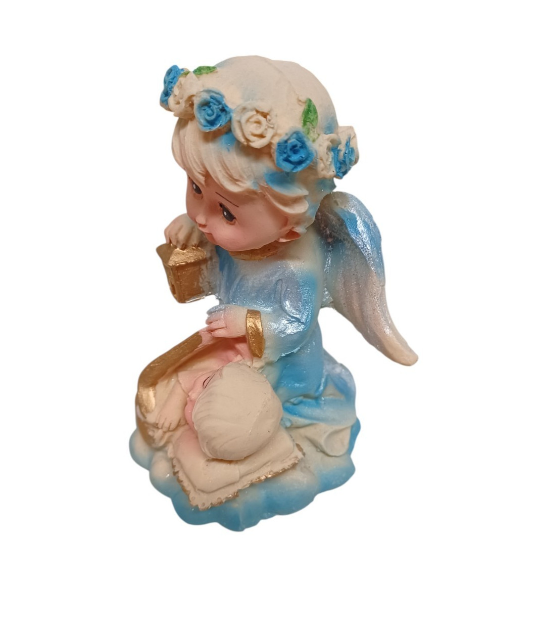 Guardian Angel Figurine with Sleeping Child.