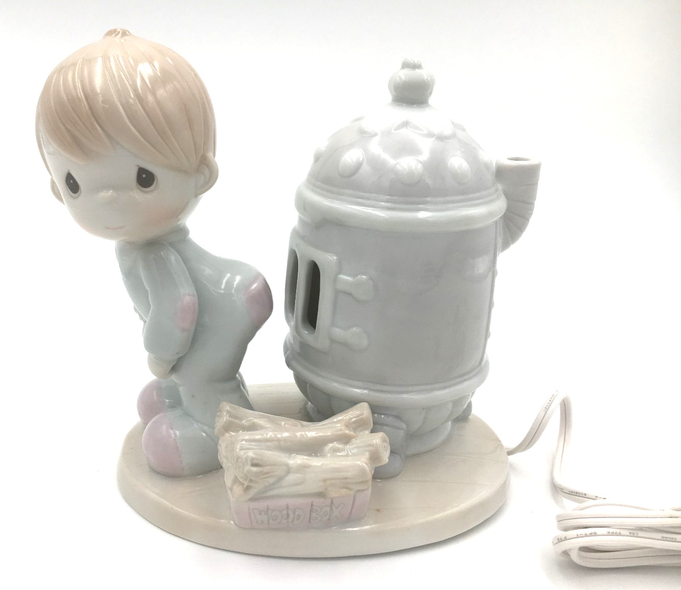 Precious Moments- Boy by Fireplace Night Light #304441