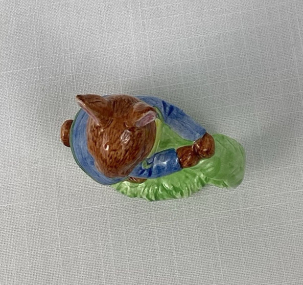 Rabbit Figurine, 4″ tall, Spring Easter Bunny Ceramic Napkin Holder